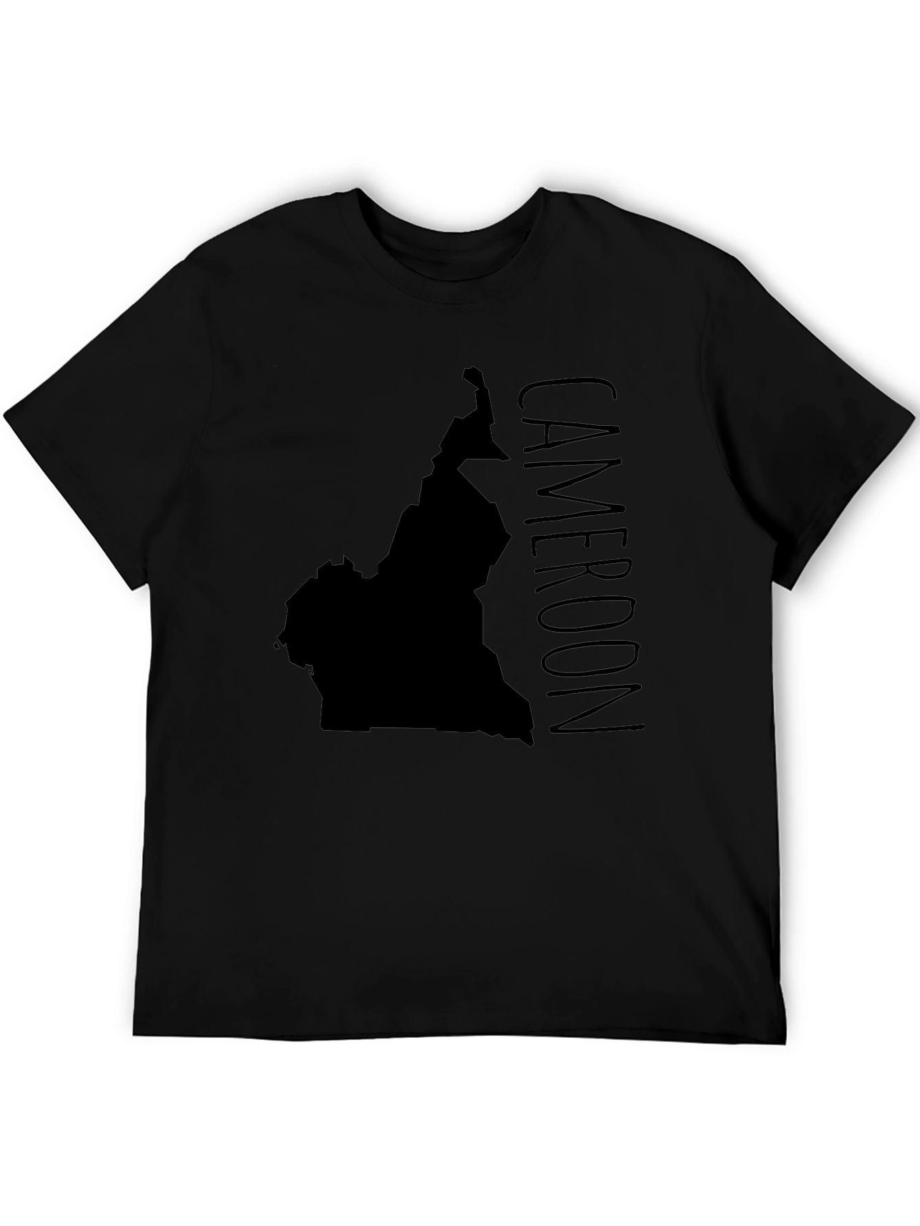 Cameroon Map T-Shirt - Black Graphic Tee