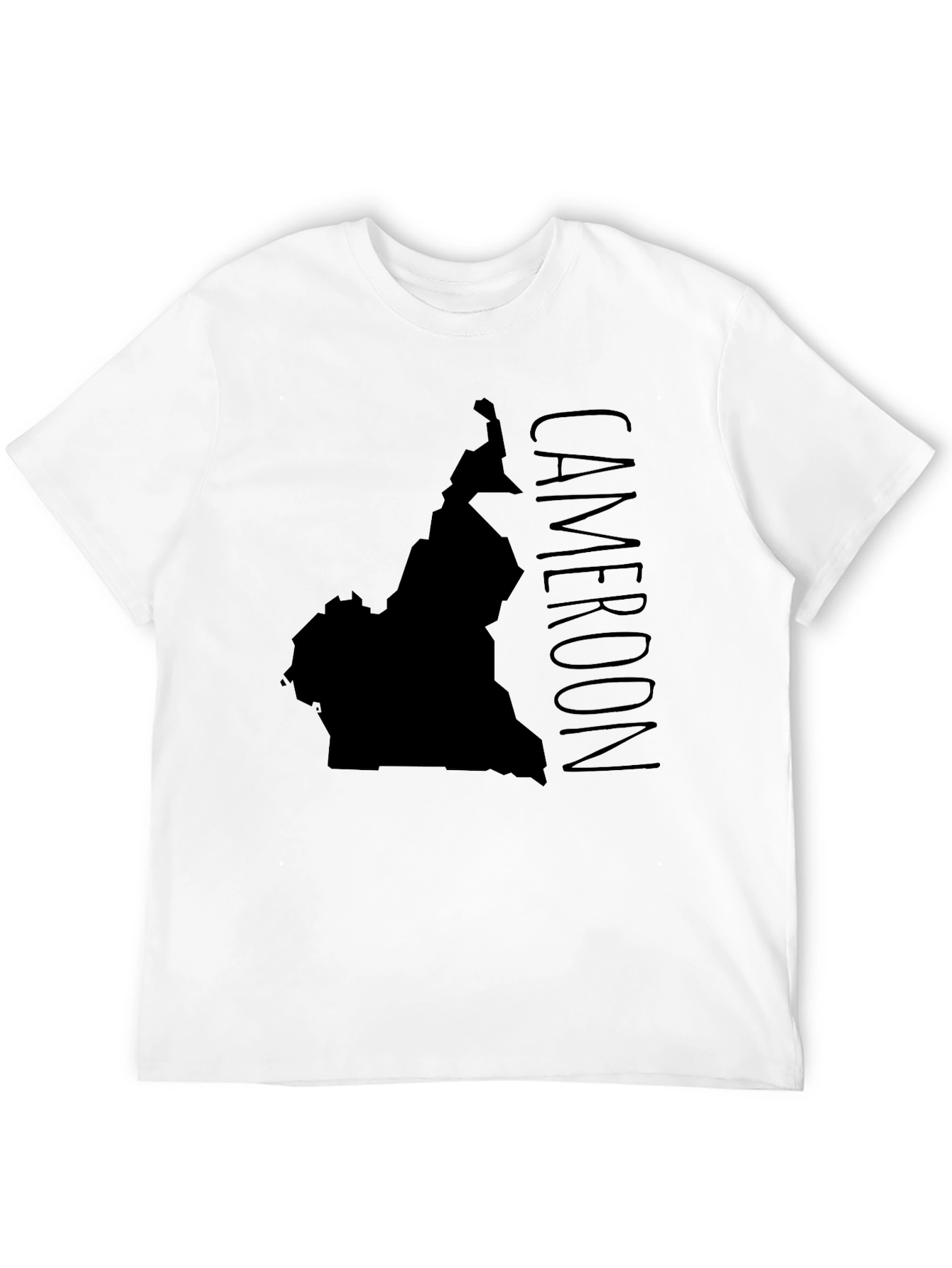 Cameroon Map T-Shirt - Black Graphic Tee