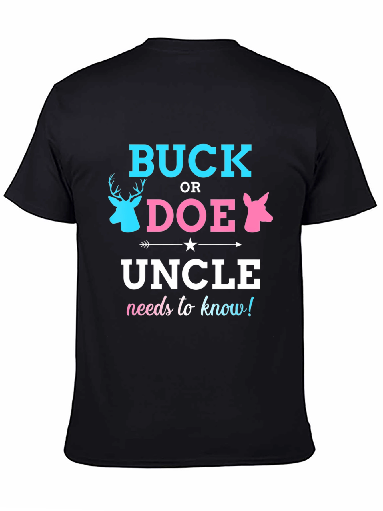 Buck or Doe Uncle Gender Reveal T-Shirt