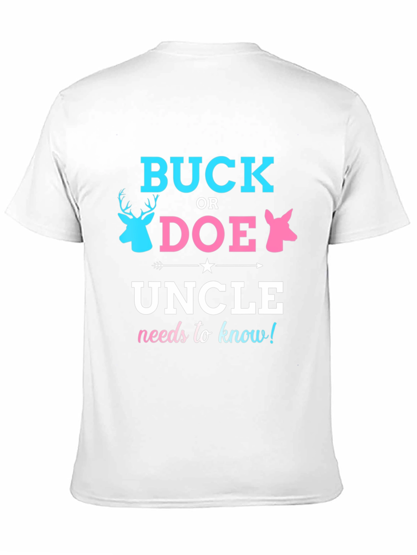Buck or Doe Uncle Gender Reveal T-Shirt