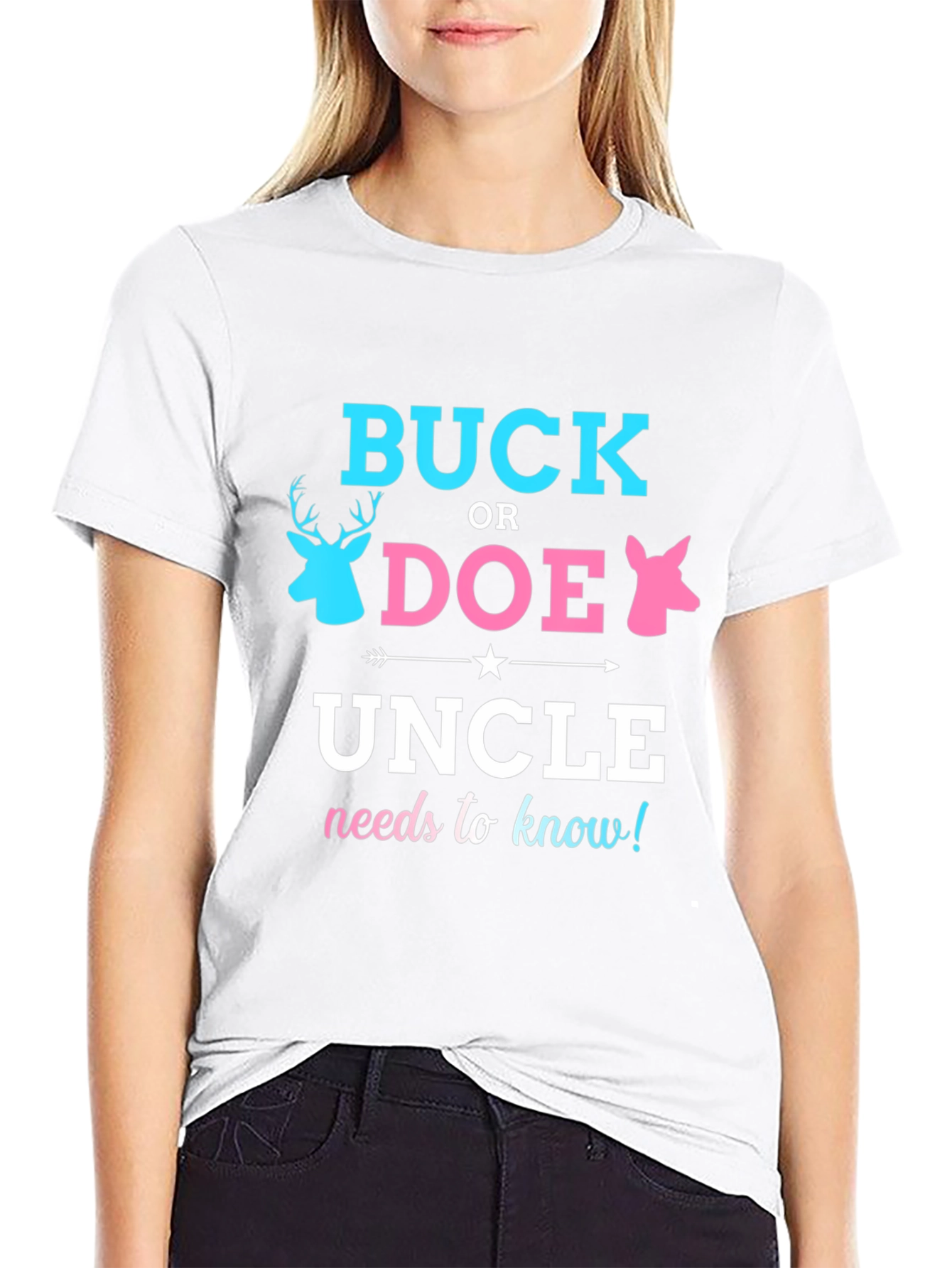 Buck or Doe Uncle Gender Reveal T-Shirt