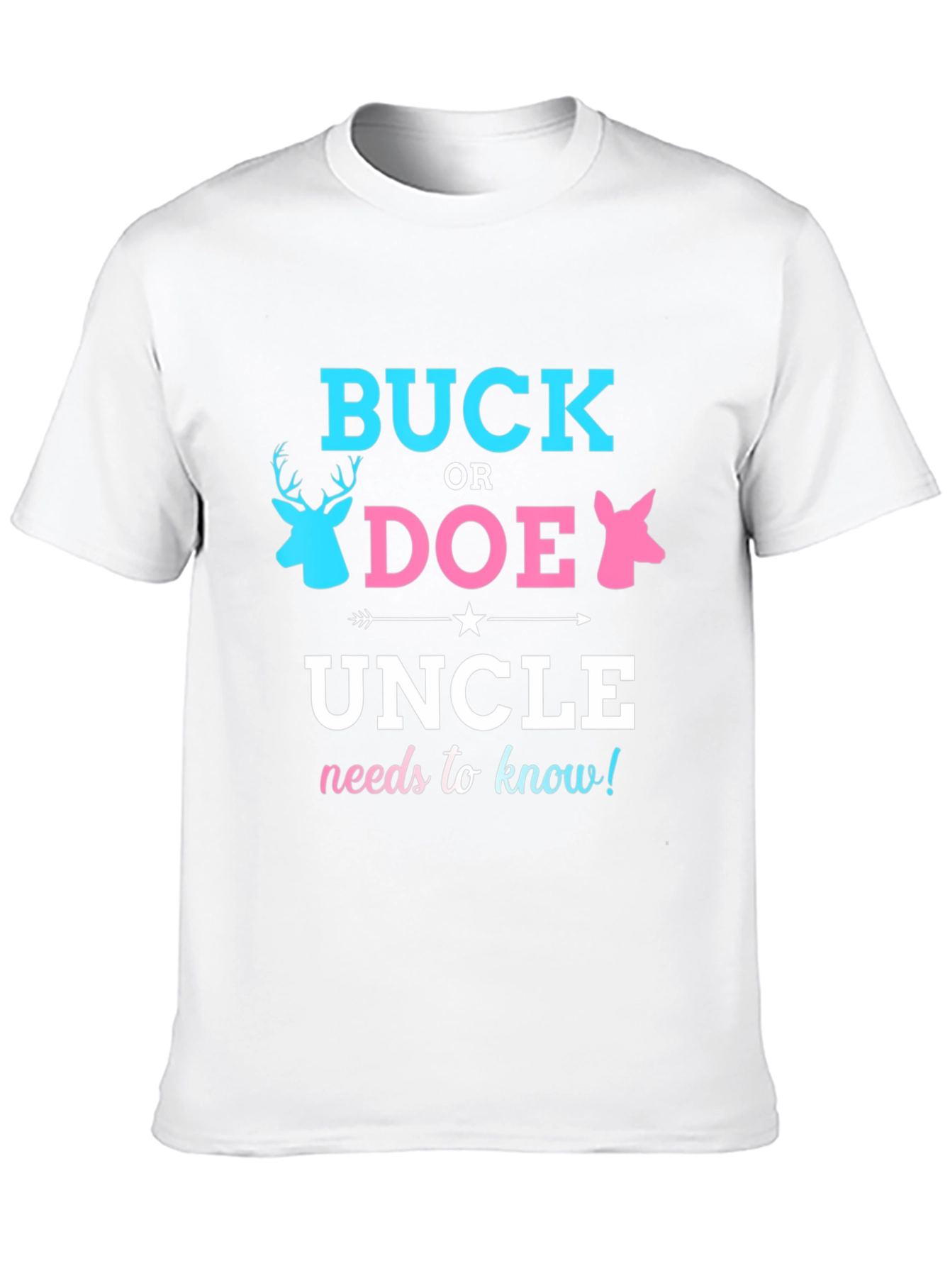 Buck or Doe Uncle Gender Reveal T-Shirt
