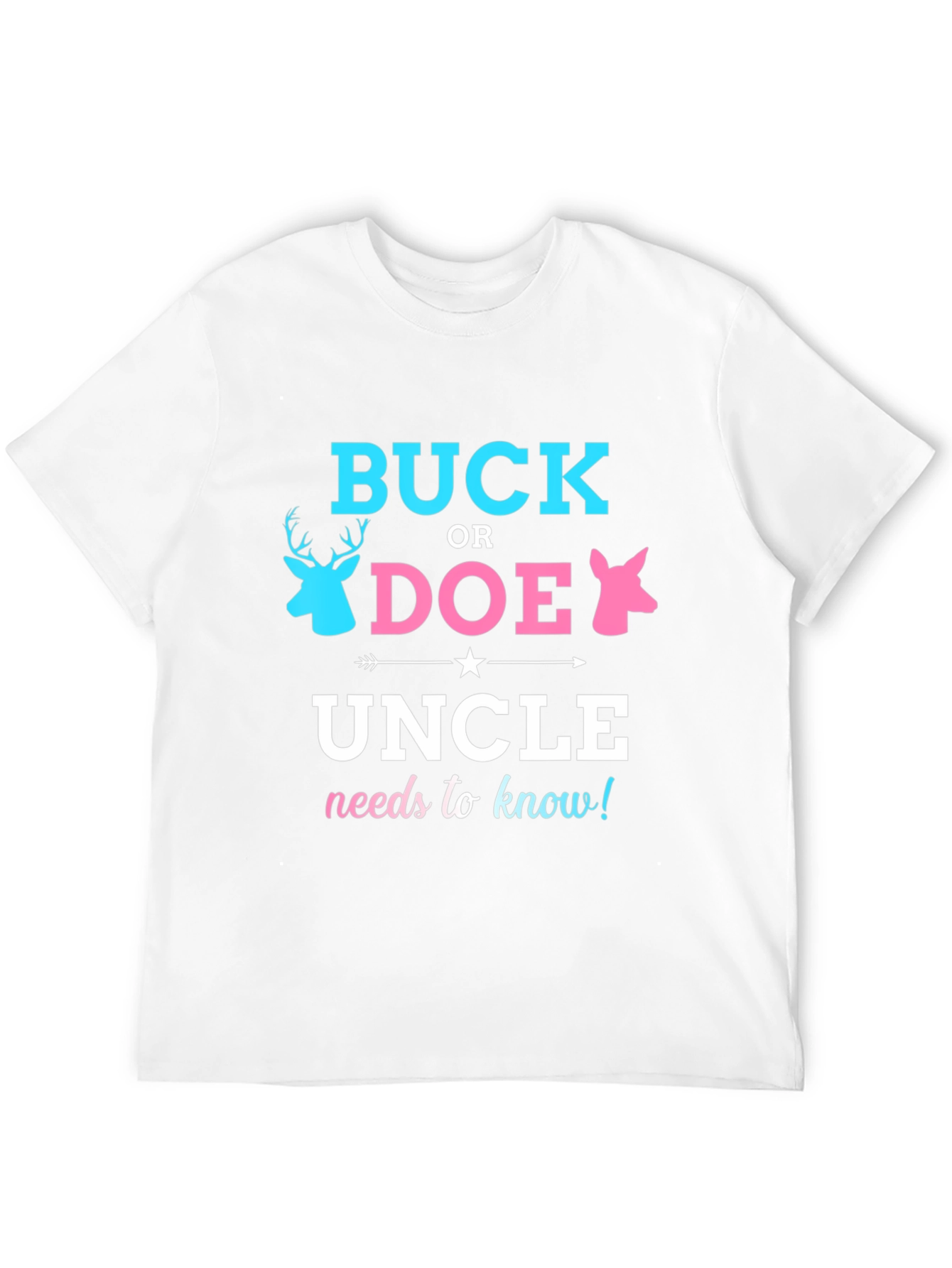 Buck or Doe Uncle Gender Reveal T-Shirt