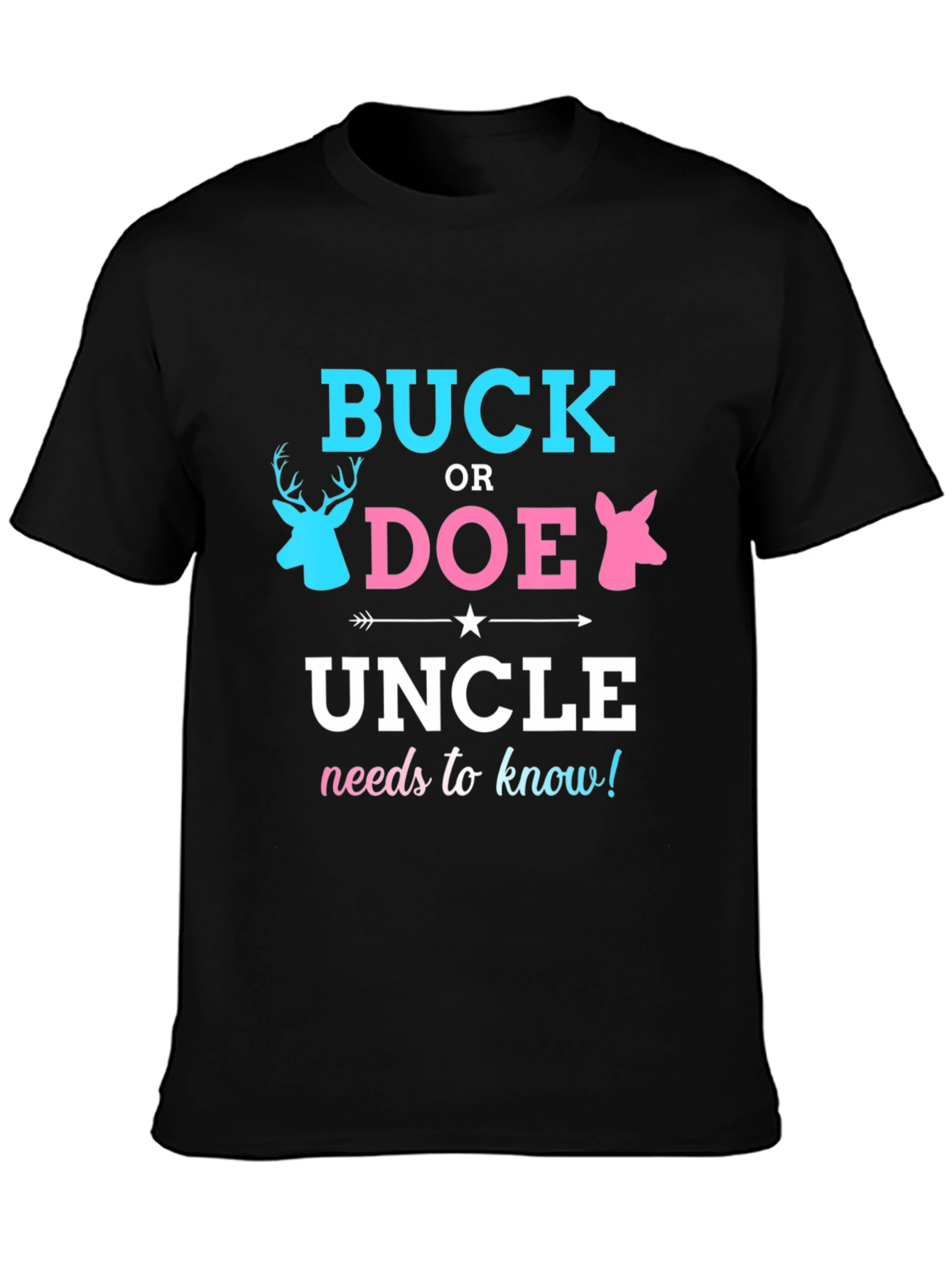 Buck or Doe Uncle Gender Reveal T-Shirt
