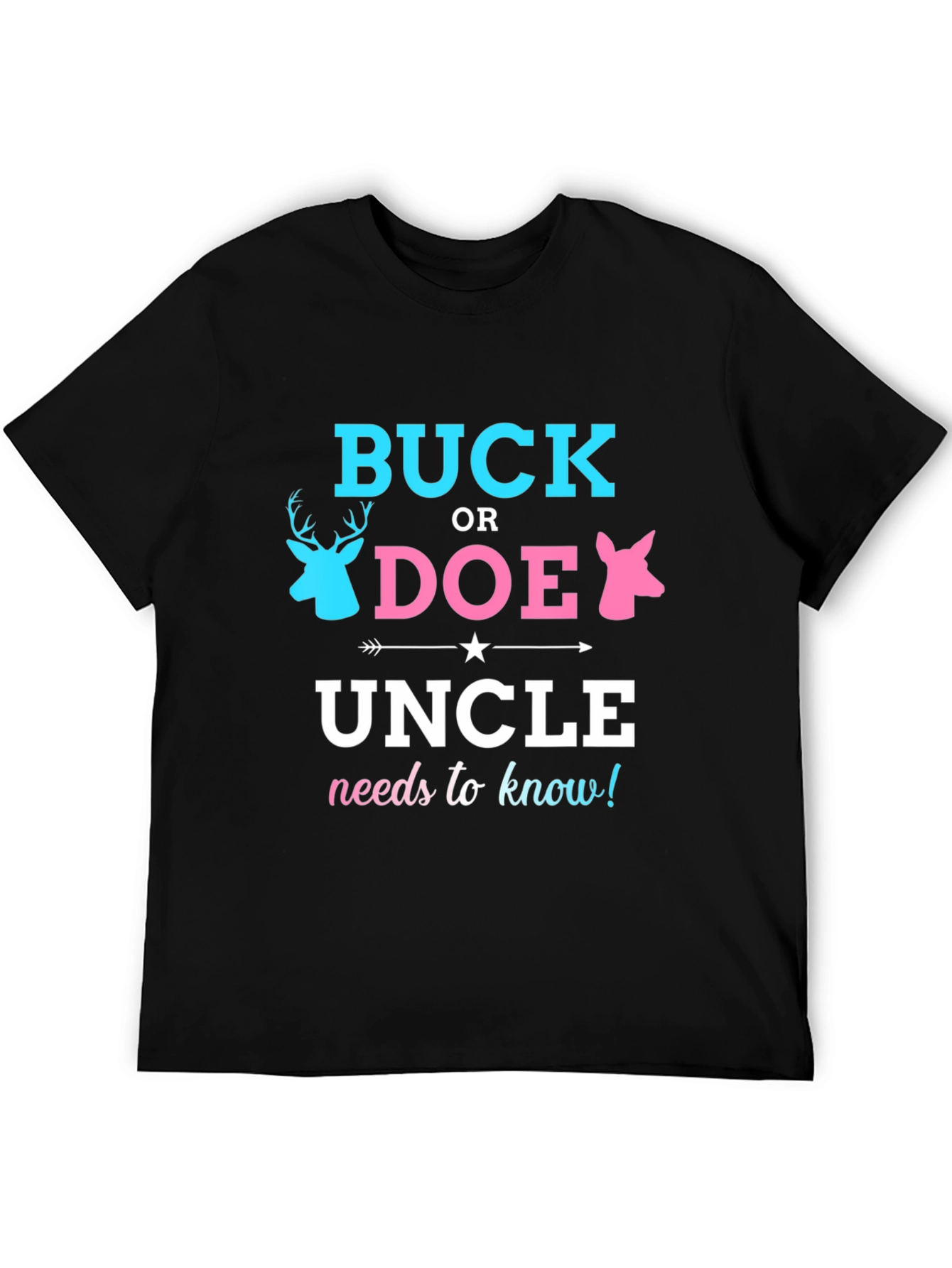 Buck or Doe Uncle Gender Reveal T-Shirt