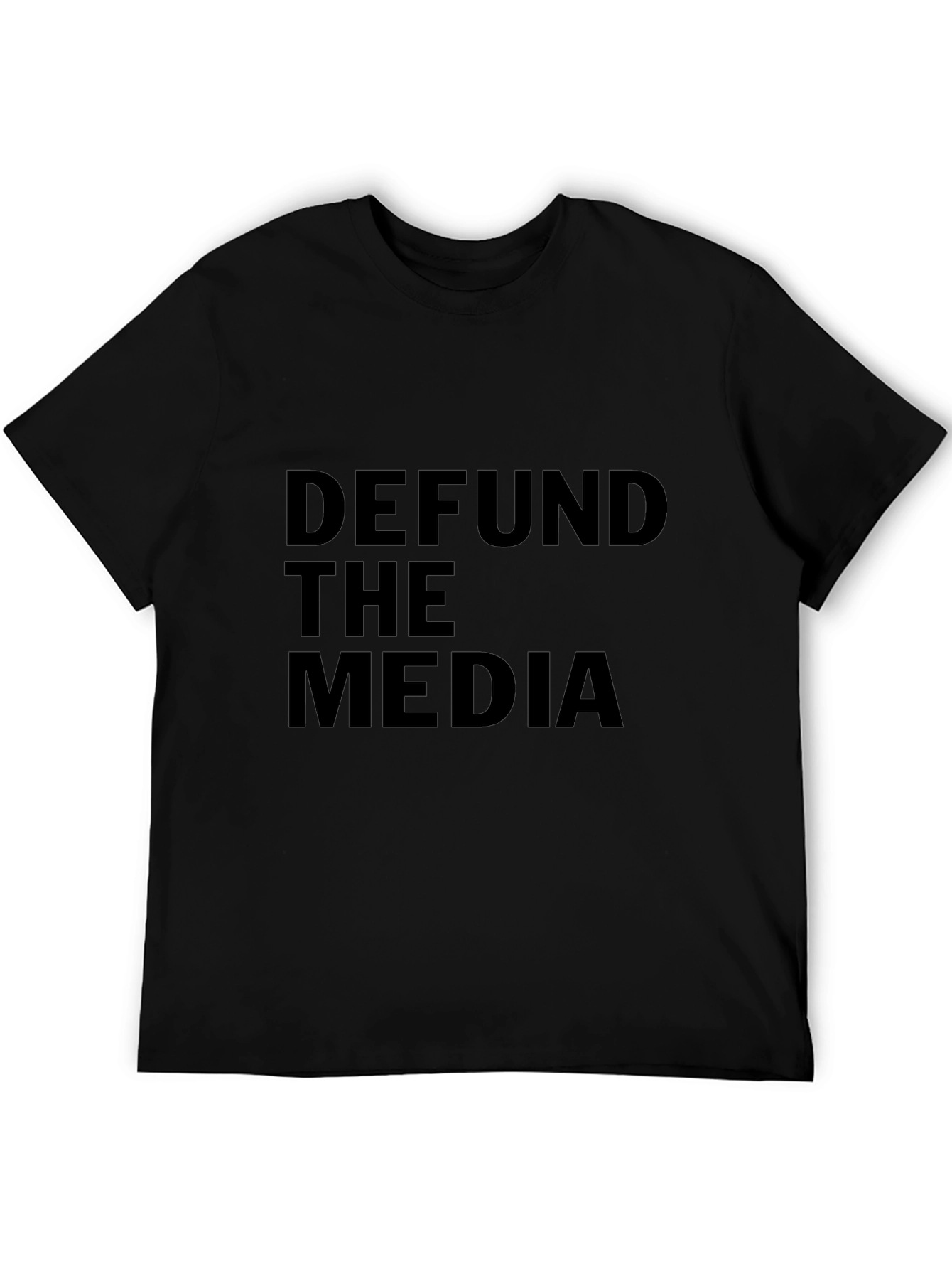 Defund the Media Graphic T-Shirt - Political Statement Tee