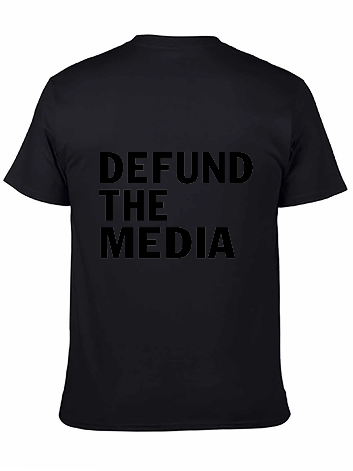 Defund the Media Graphic T-Shirt - Political Statement Tee