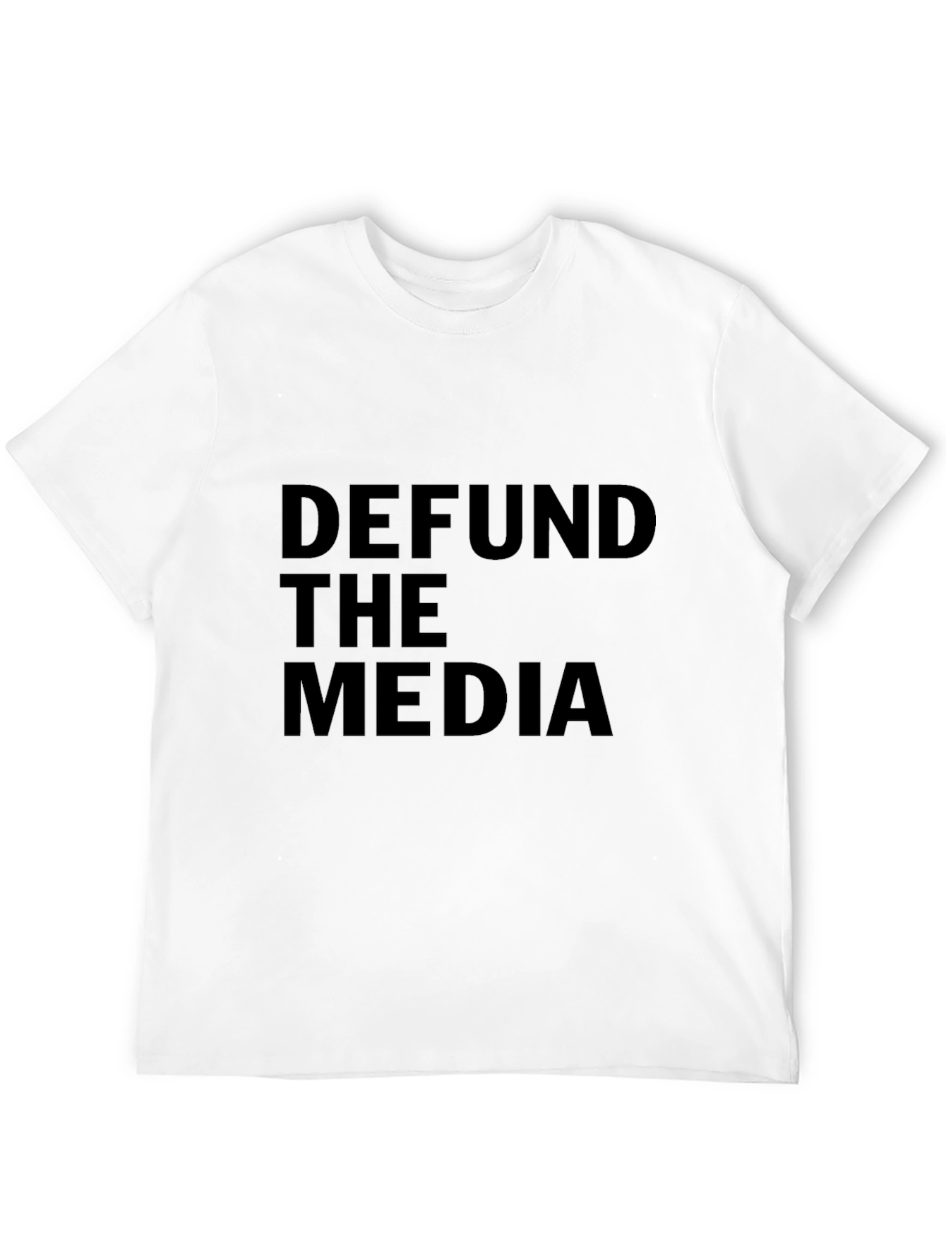 Defund the Media Graphic T-Shirt - Political Statement Tee