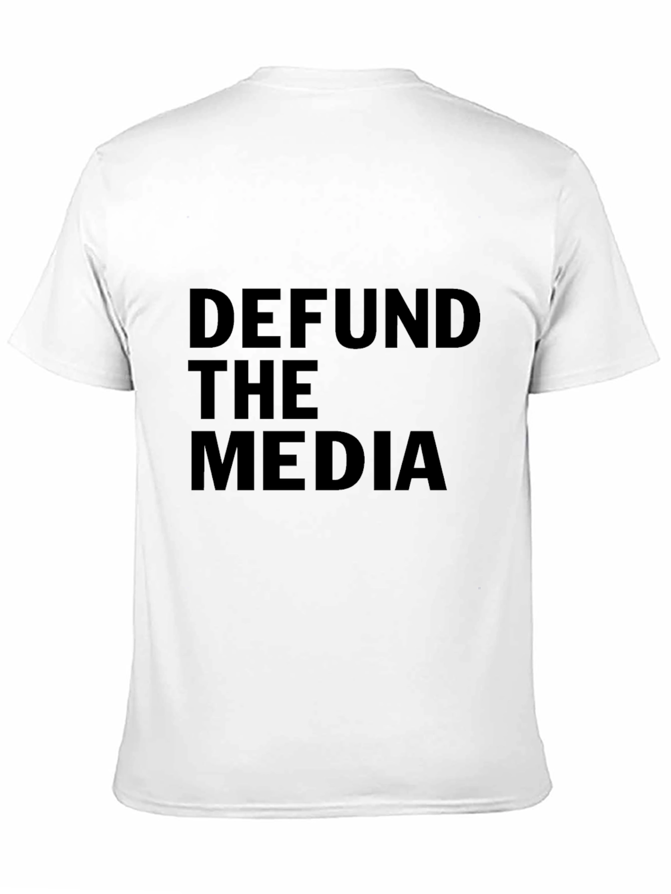 Defund the Media Graphic T-Shirt - Political Statement Tee