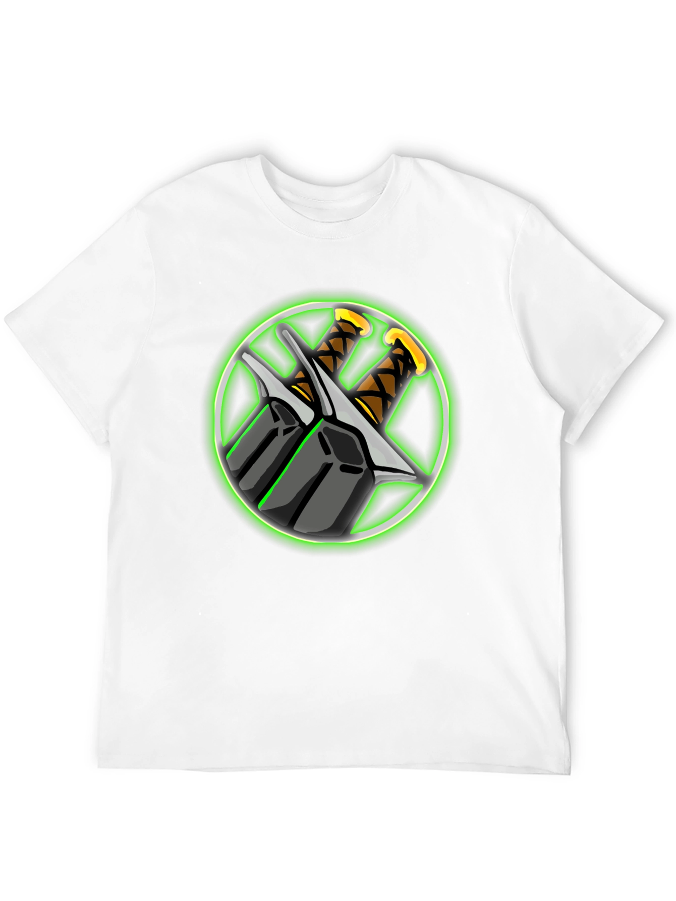 Swords Graphic Black T-Shirt - Edgy Design