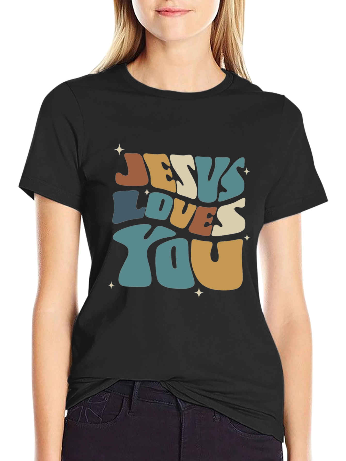 Jesus Loves You Retro Graphic Tee