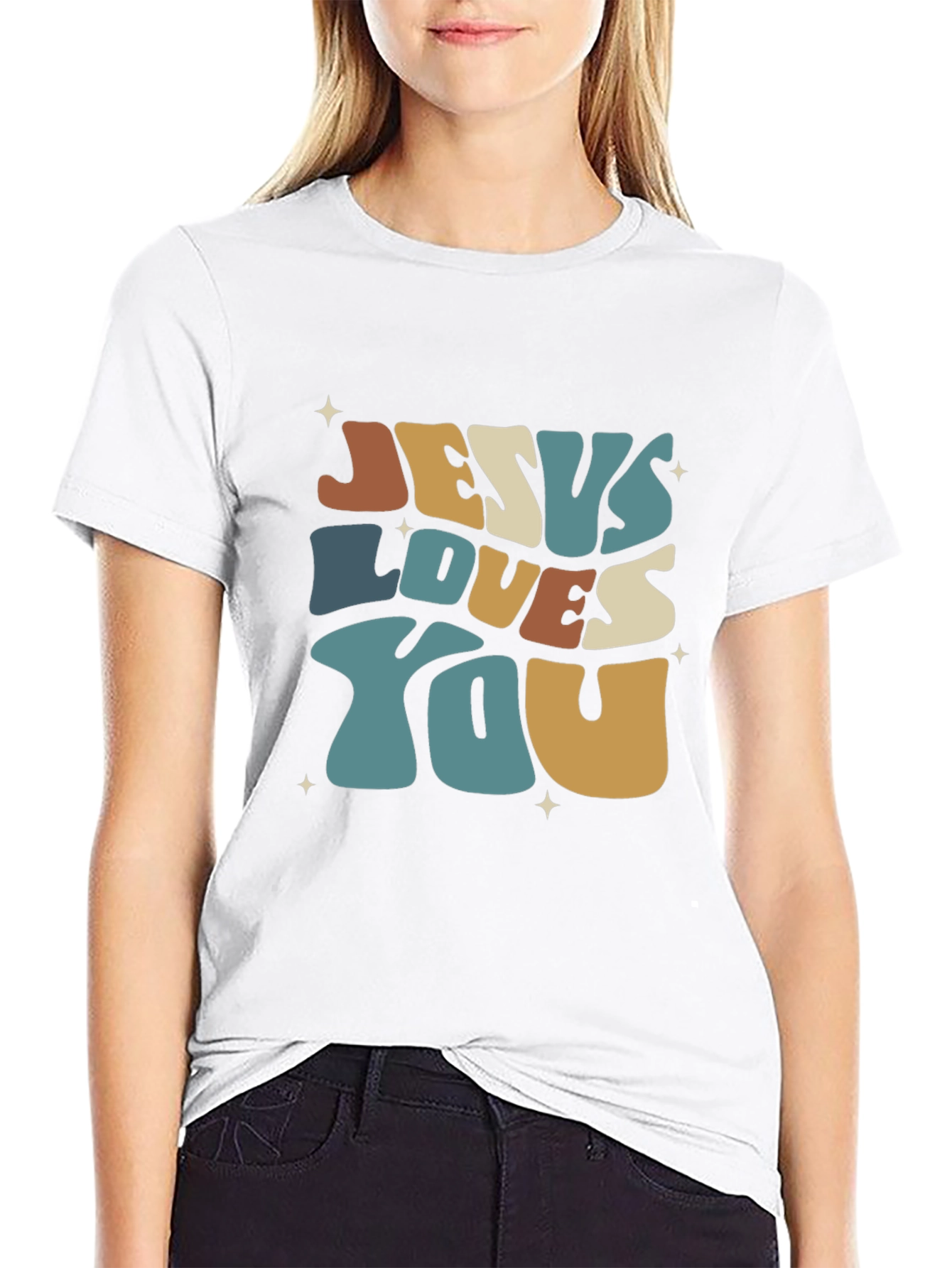 Jesus Loves You Retro Graphic Tee