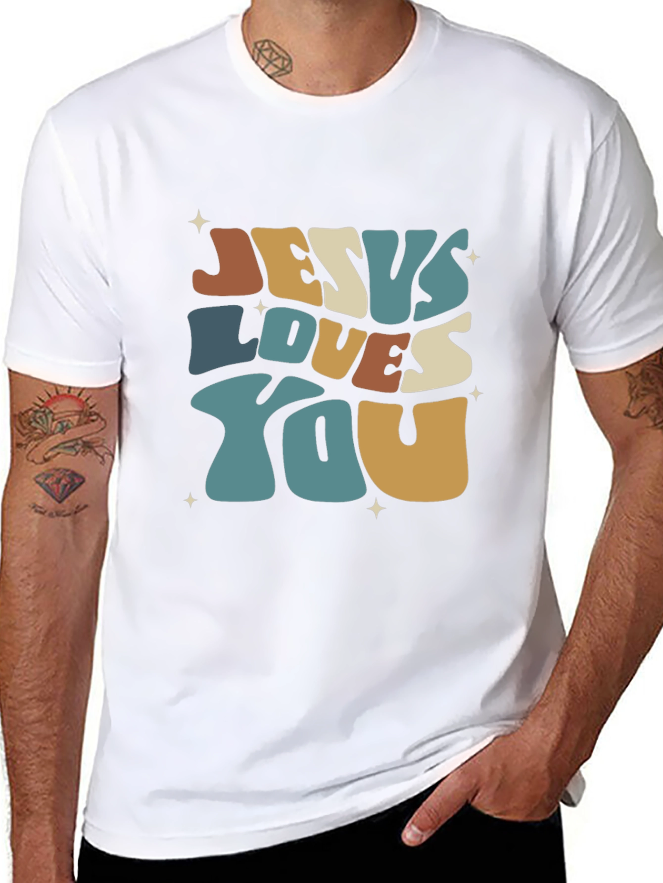 Jesus Loves You Retro Graphic Tee