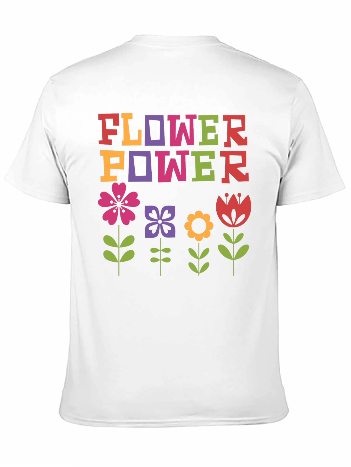 Flower Power Graphic Tee - Retro Style Shirt