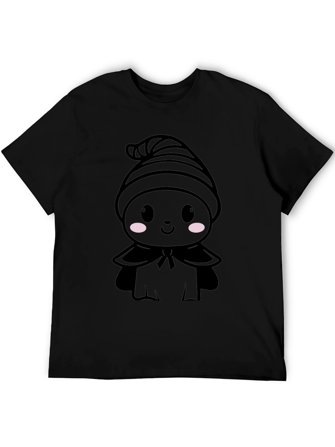 Cute Kawaii Ghost T-Shirt - Black Halloween Tee