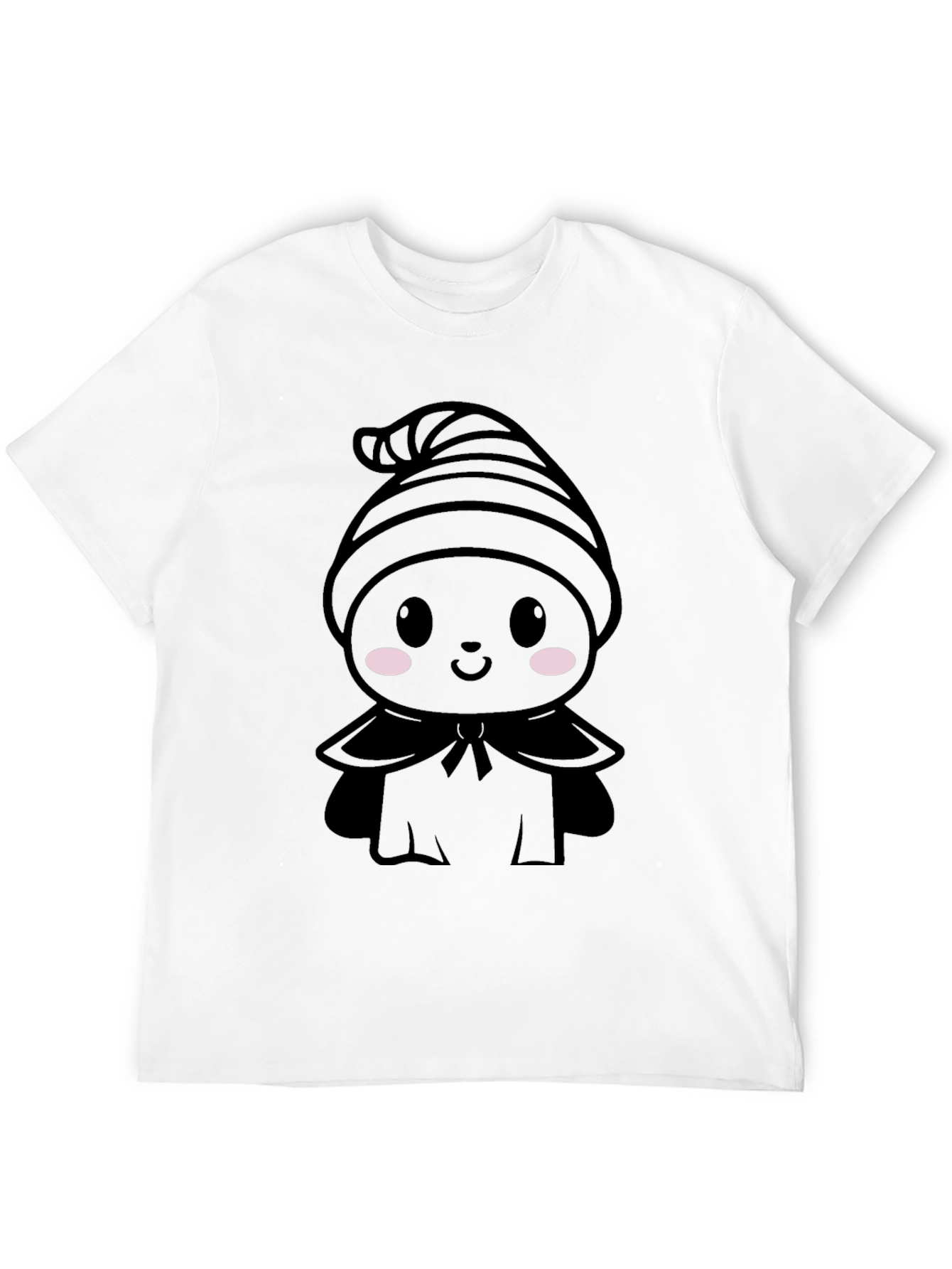 Cute Kawaii Ghost T-Shirt - Black Halloween Tee