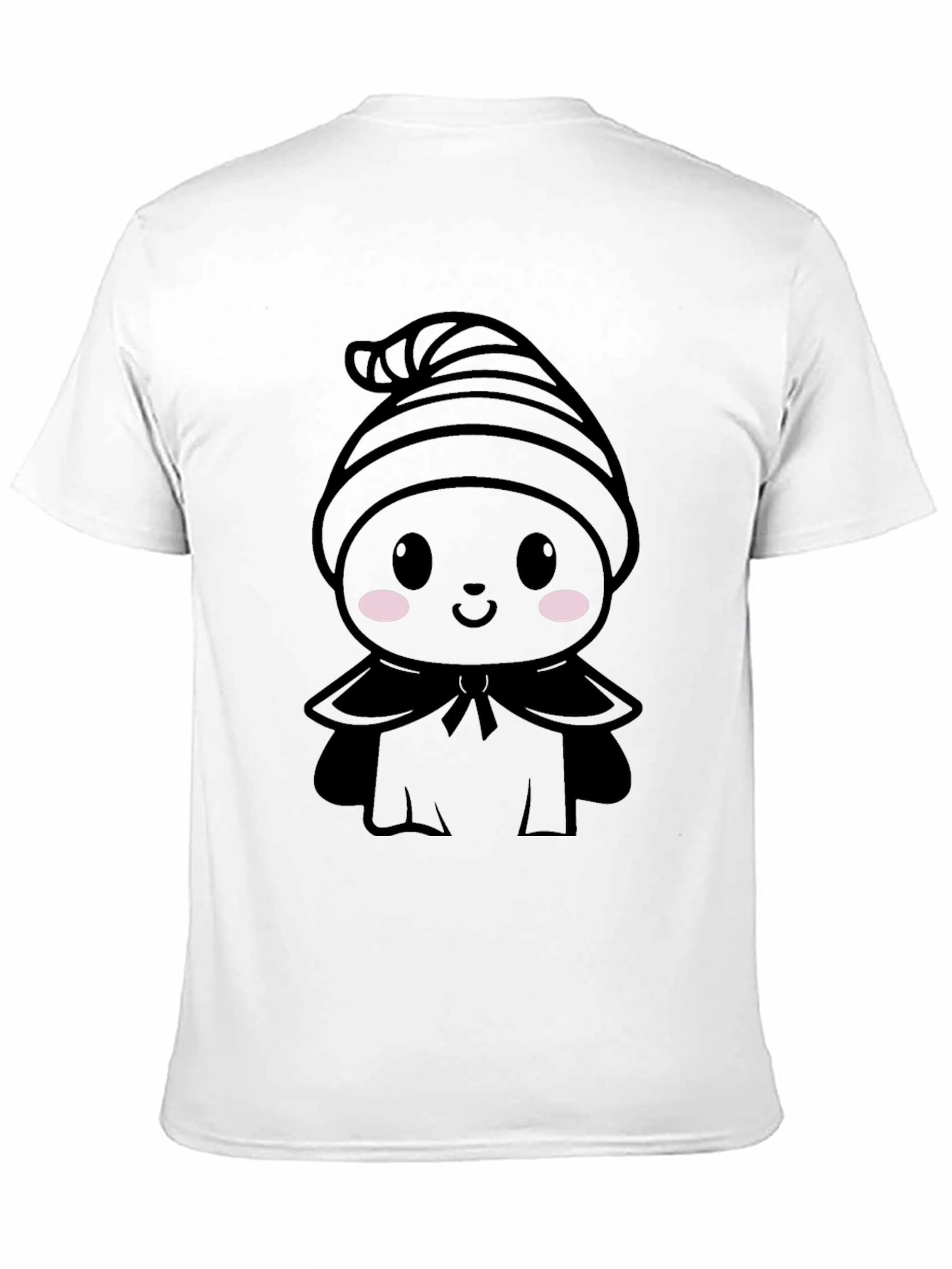 Cute Kawaii Ghost T-Shirt - Black Halloween Tee