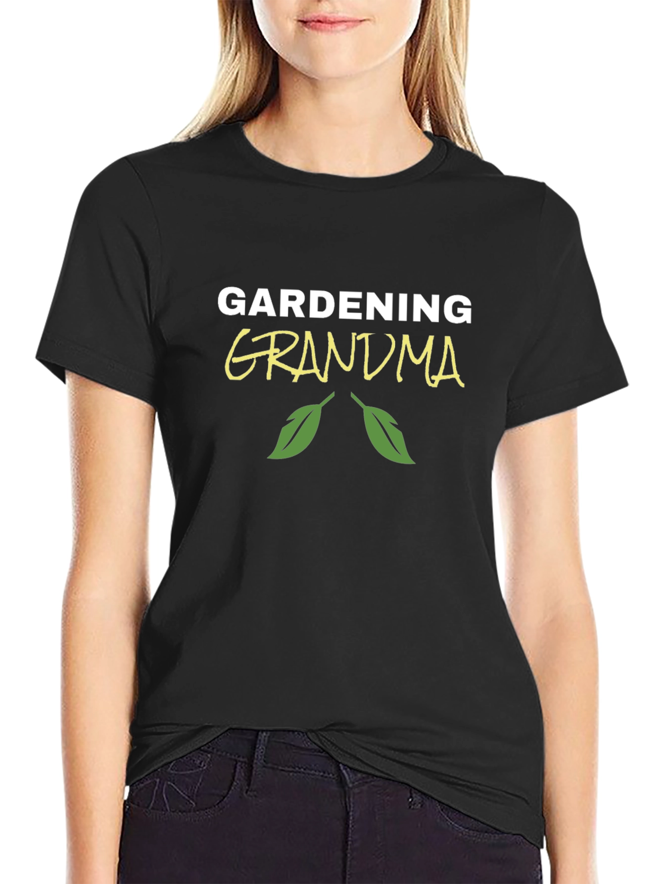 Gardening Grandma Black T-Shirt