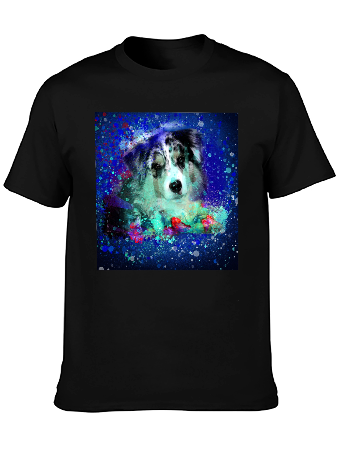 Dog Art Graphic Tee - Artistic Aussie Design T-Shirt