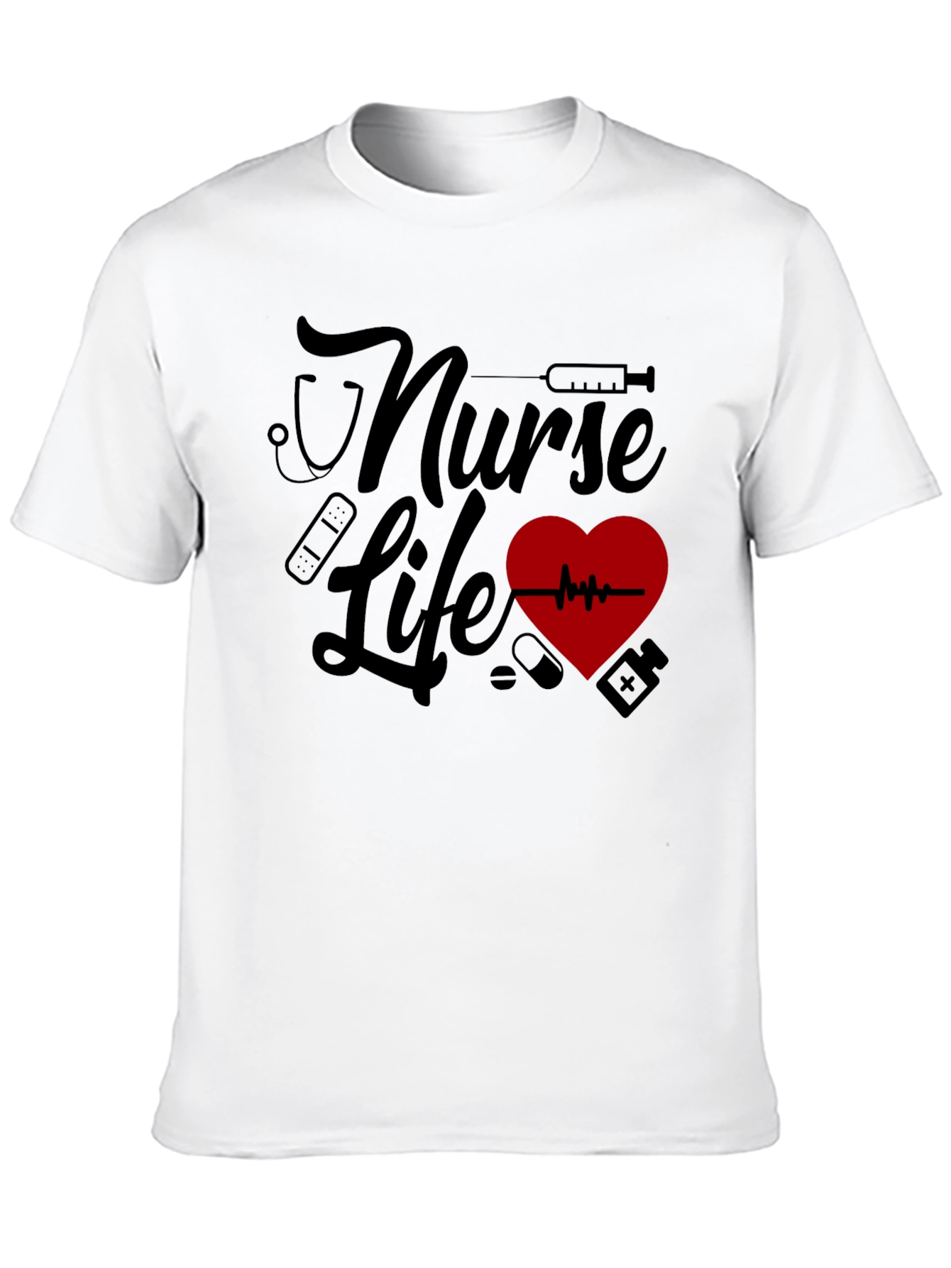 Nurse Life Graphic Tee - Black