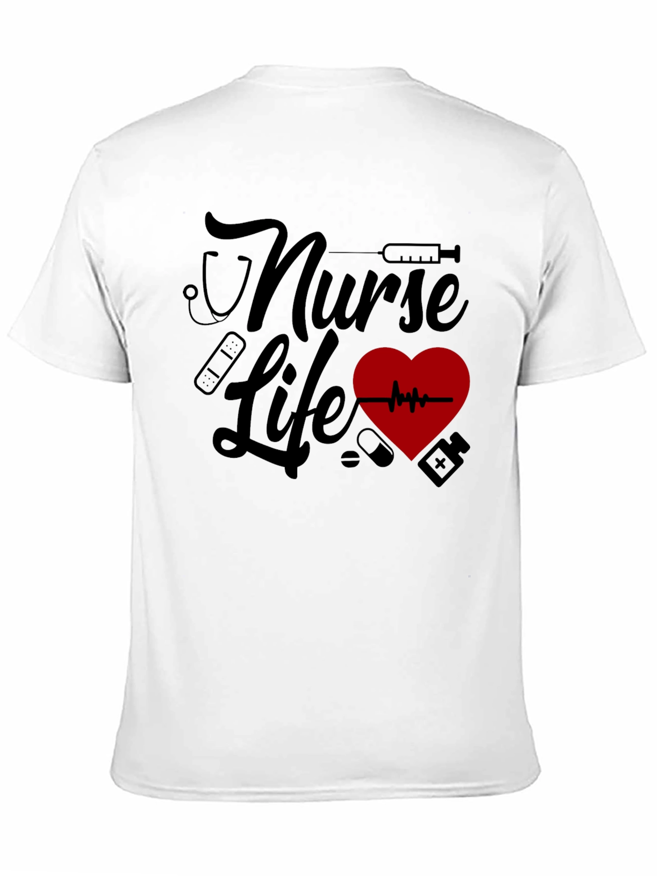 Nurse Life Graphic Tee - Black