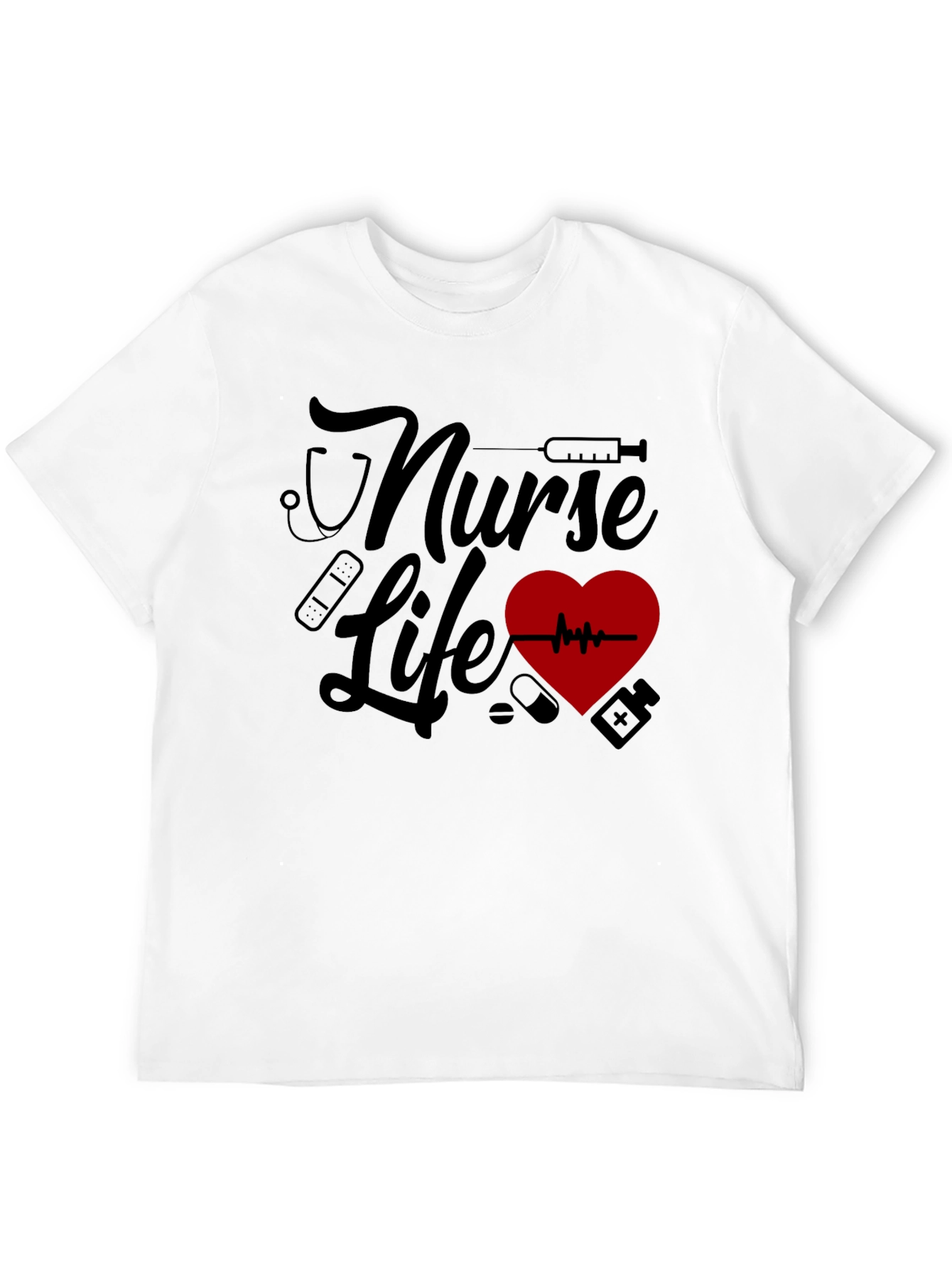 Nurse Life Graphic Tee - Black