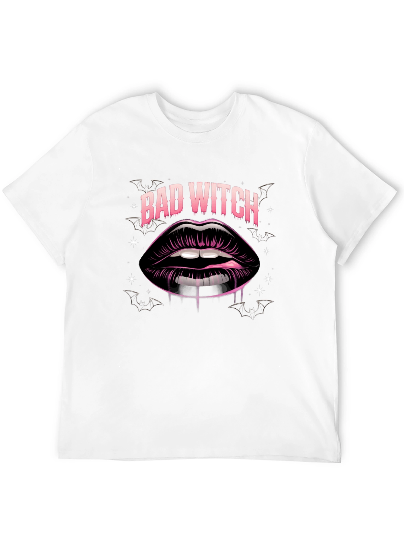 Bad Witch Lips Graphic Tee - Halloween Style