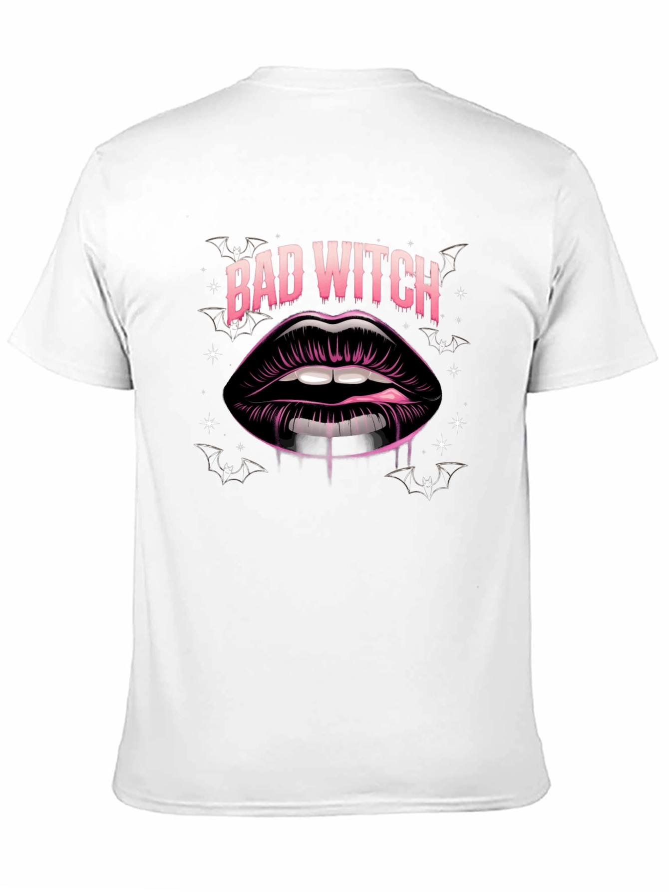 Bad Witch Lips Graphic Tee - Halloween Style