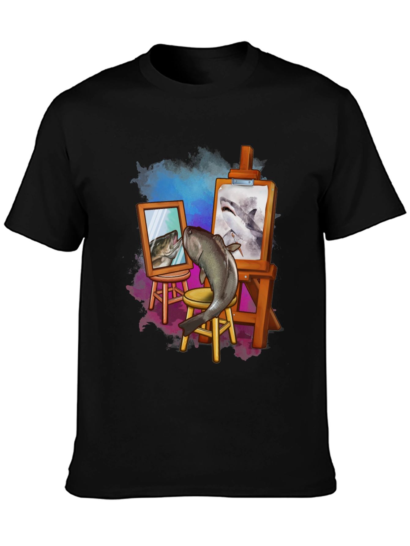 Fish Artist Graphic T-Shirt
