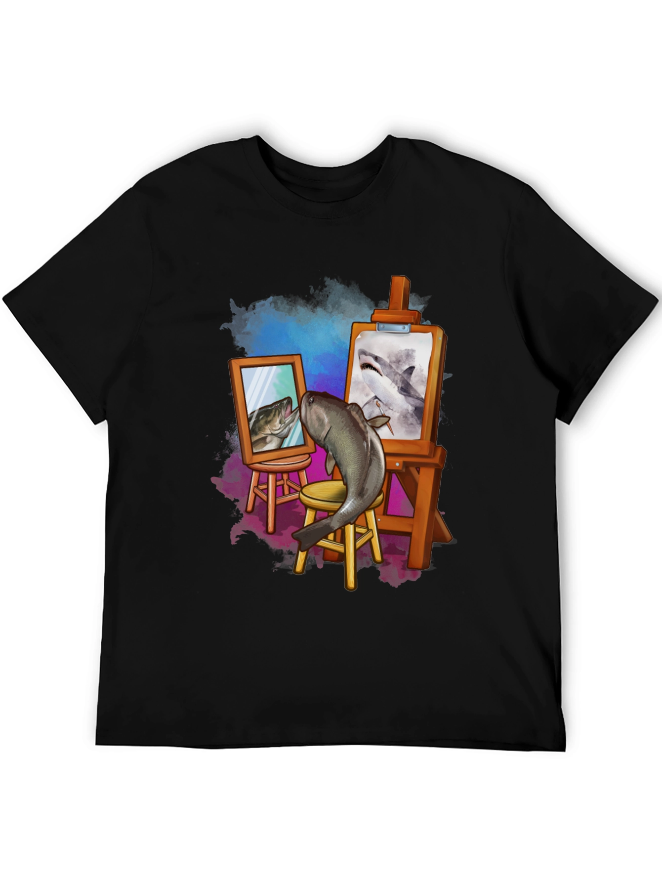 Fish Artist Graphic T-Shirt