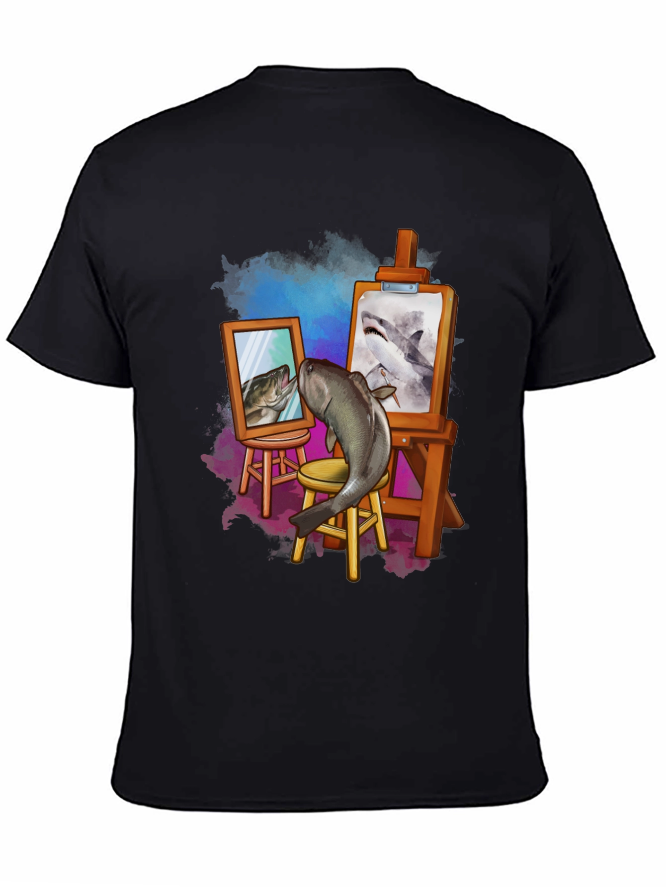 Fish Artist Graphic T-Shirt