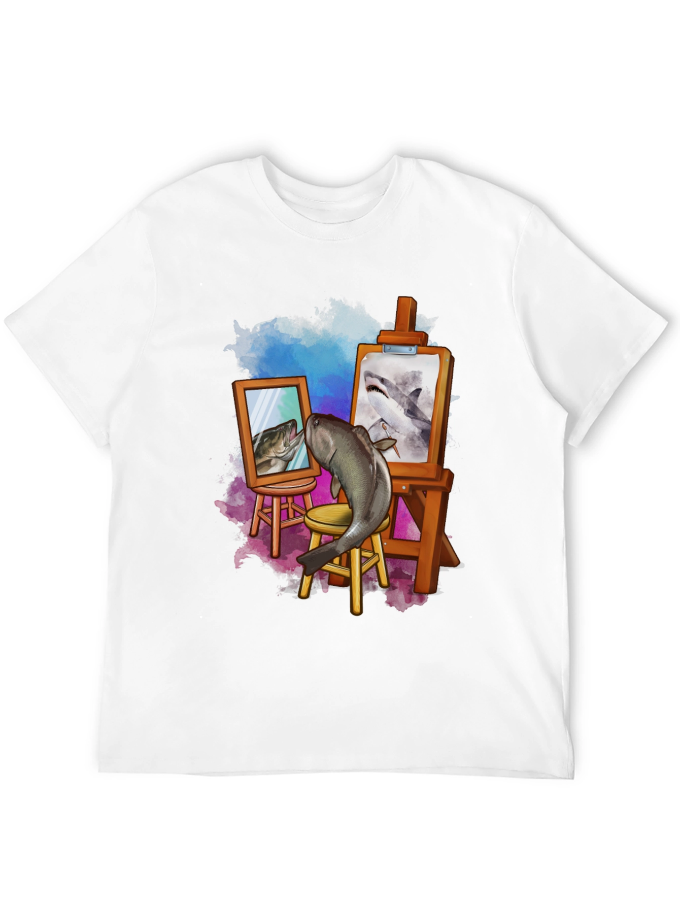 Fish Artist Graphic T-Shirt