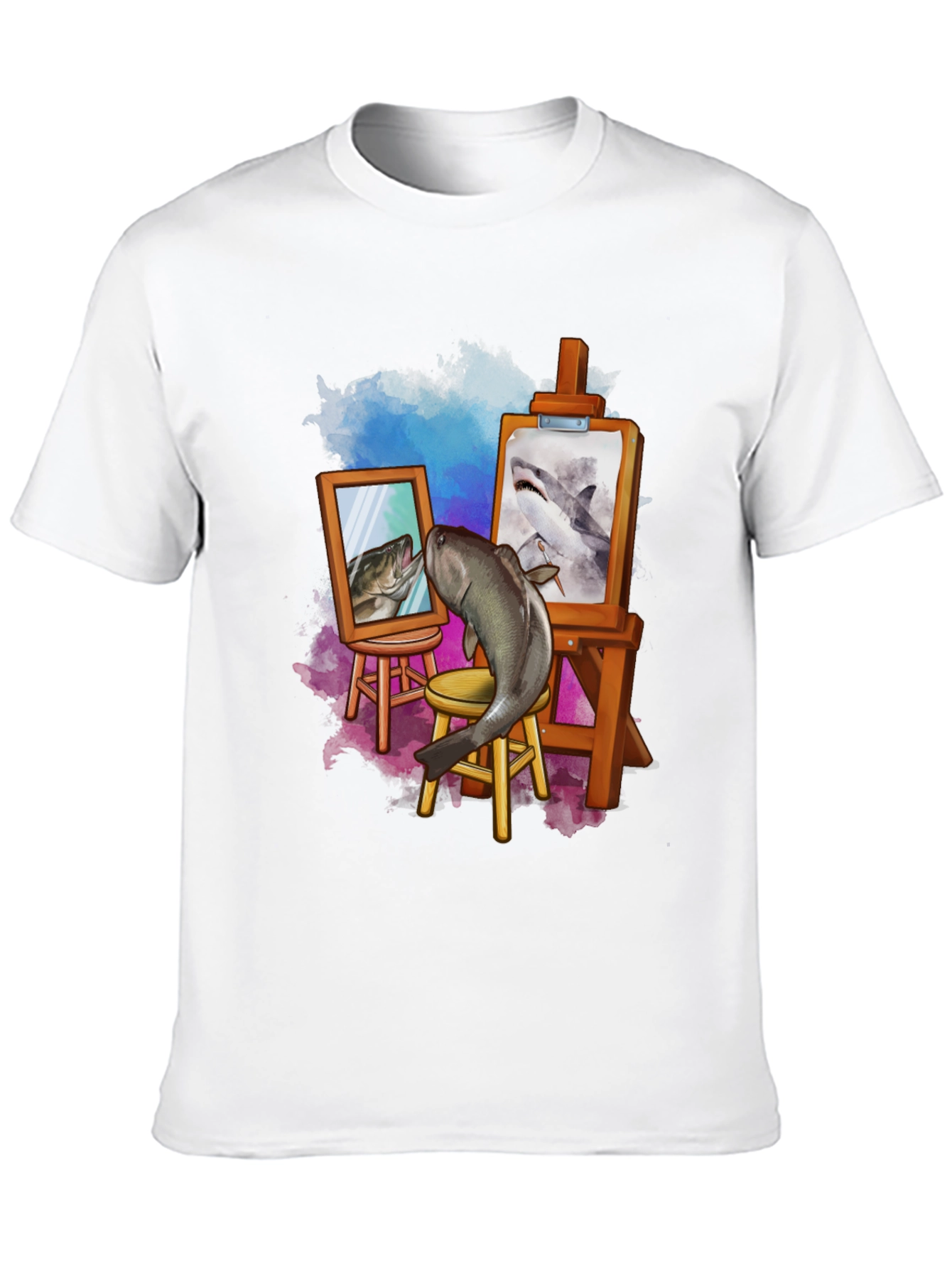 Fish Artist Graphic T-Shirt