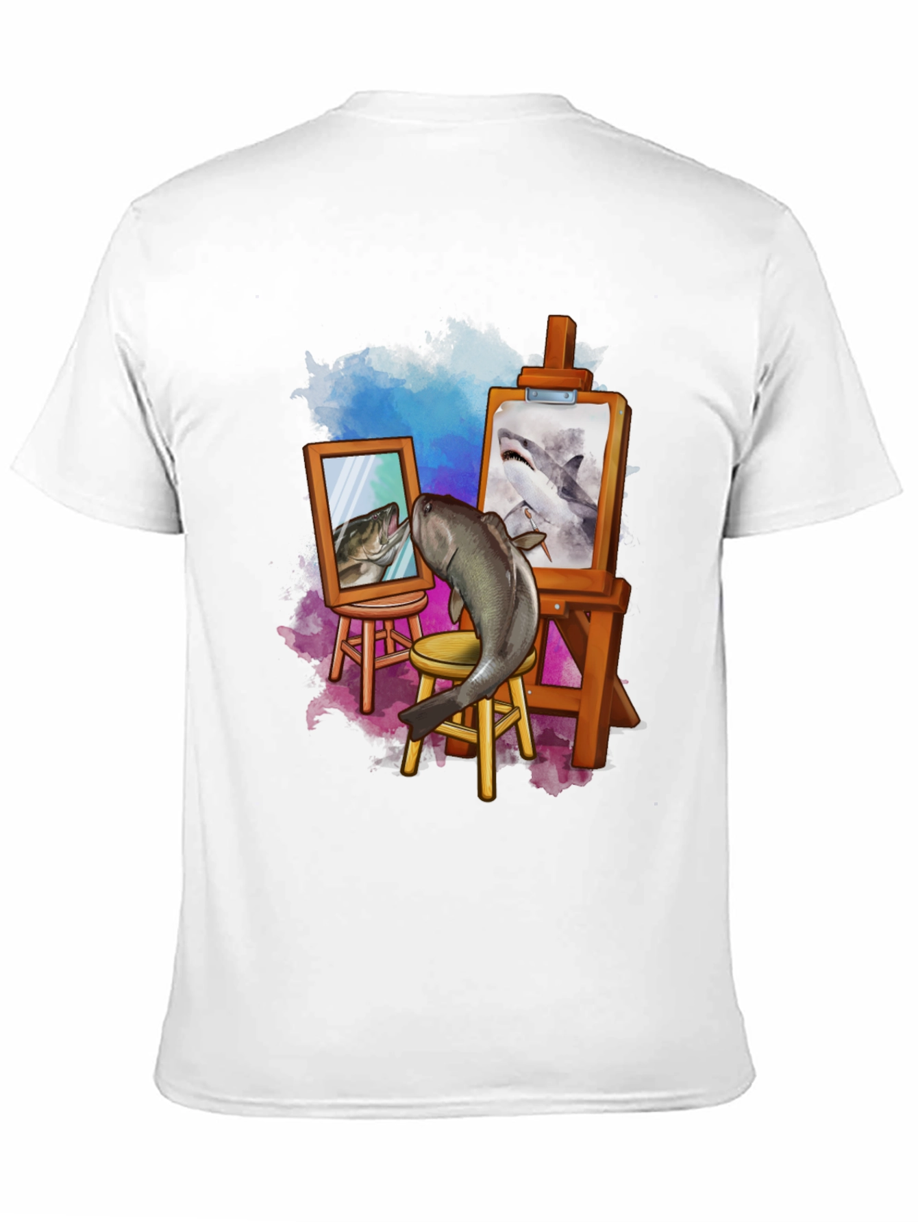 Fish Artist Graphic T-Shirt