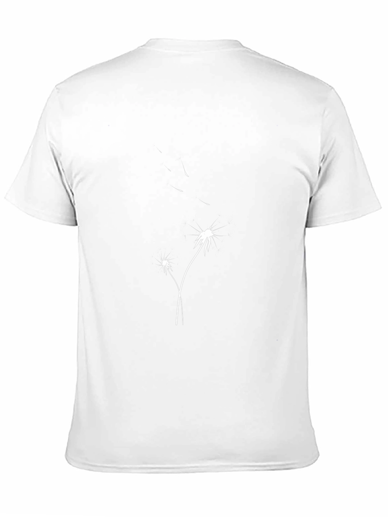 Dandelion Print Black T-Shirt