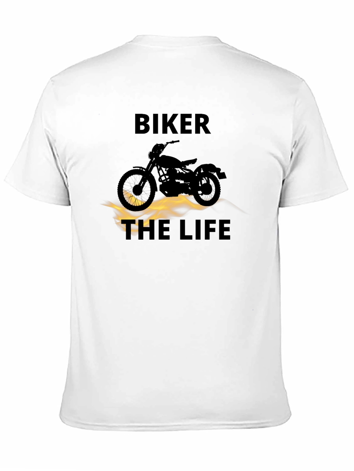 Biker The Life Black Graphic T-Shirt