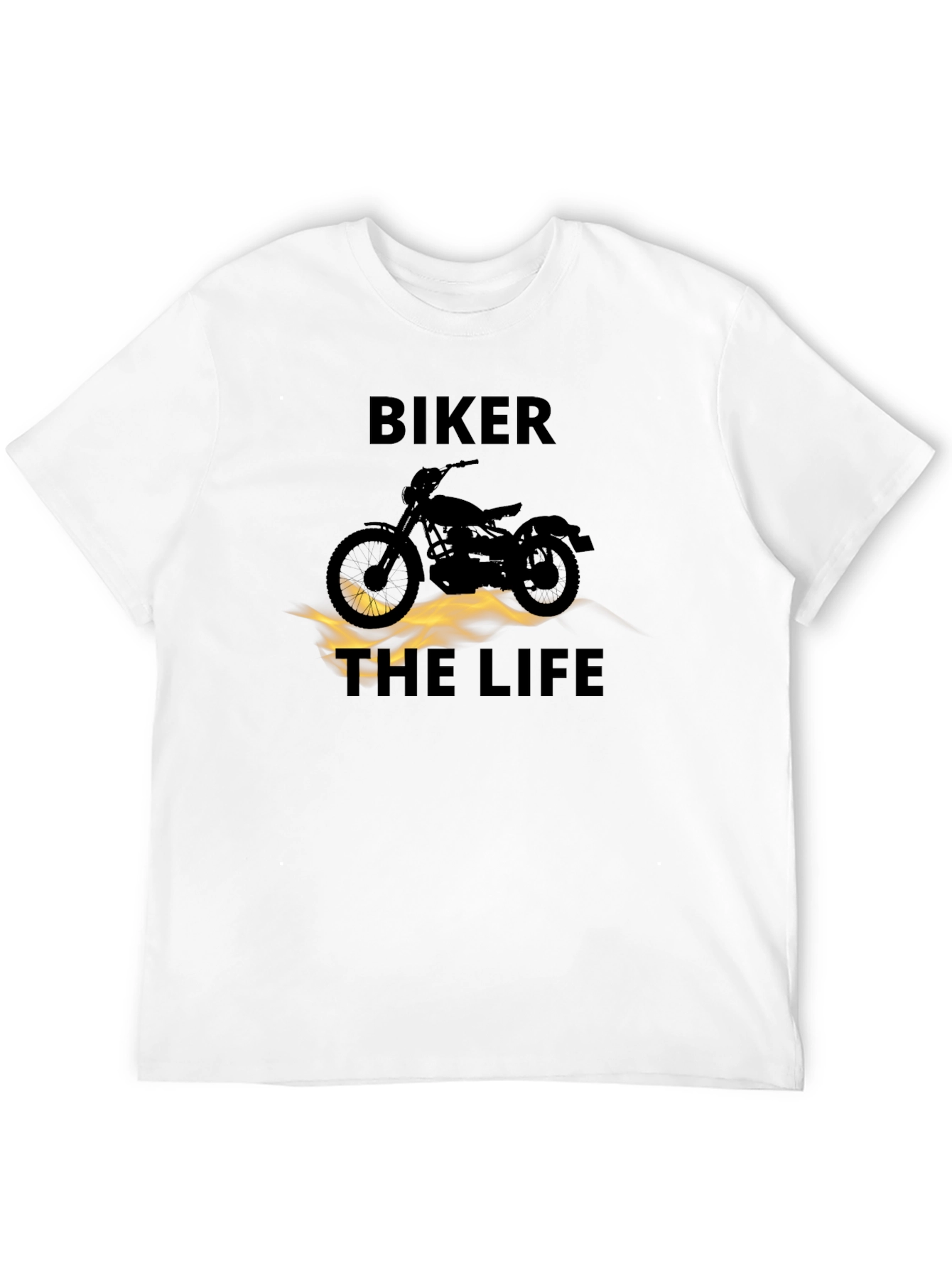 Biker The Life Black Graphic T-Shirt