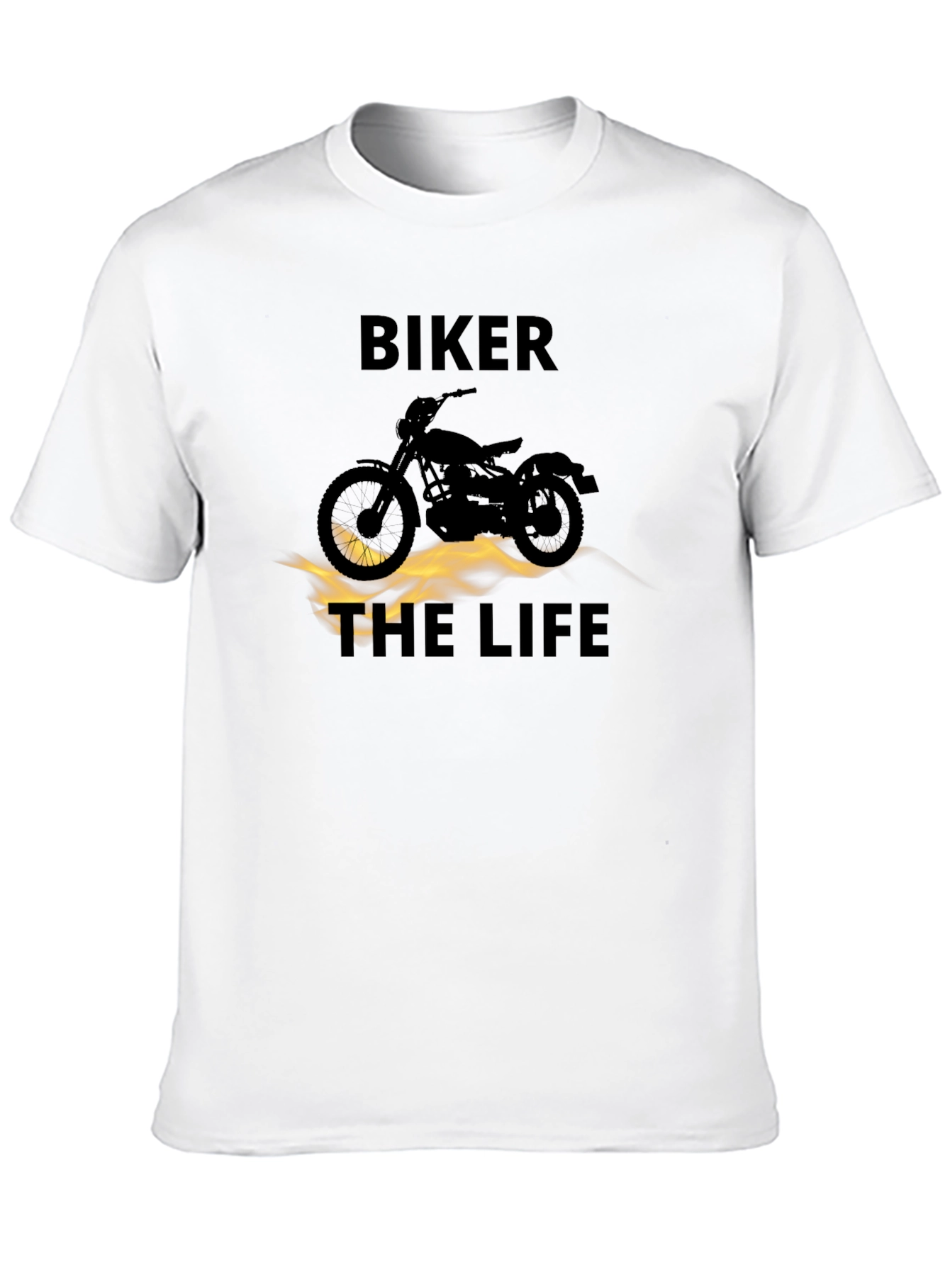 Biker The Life Black Graphic T-Shirt