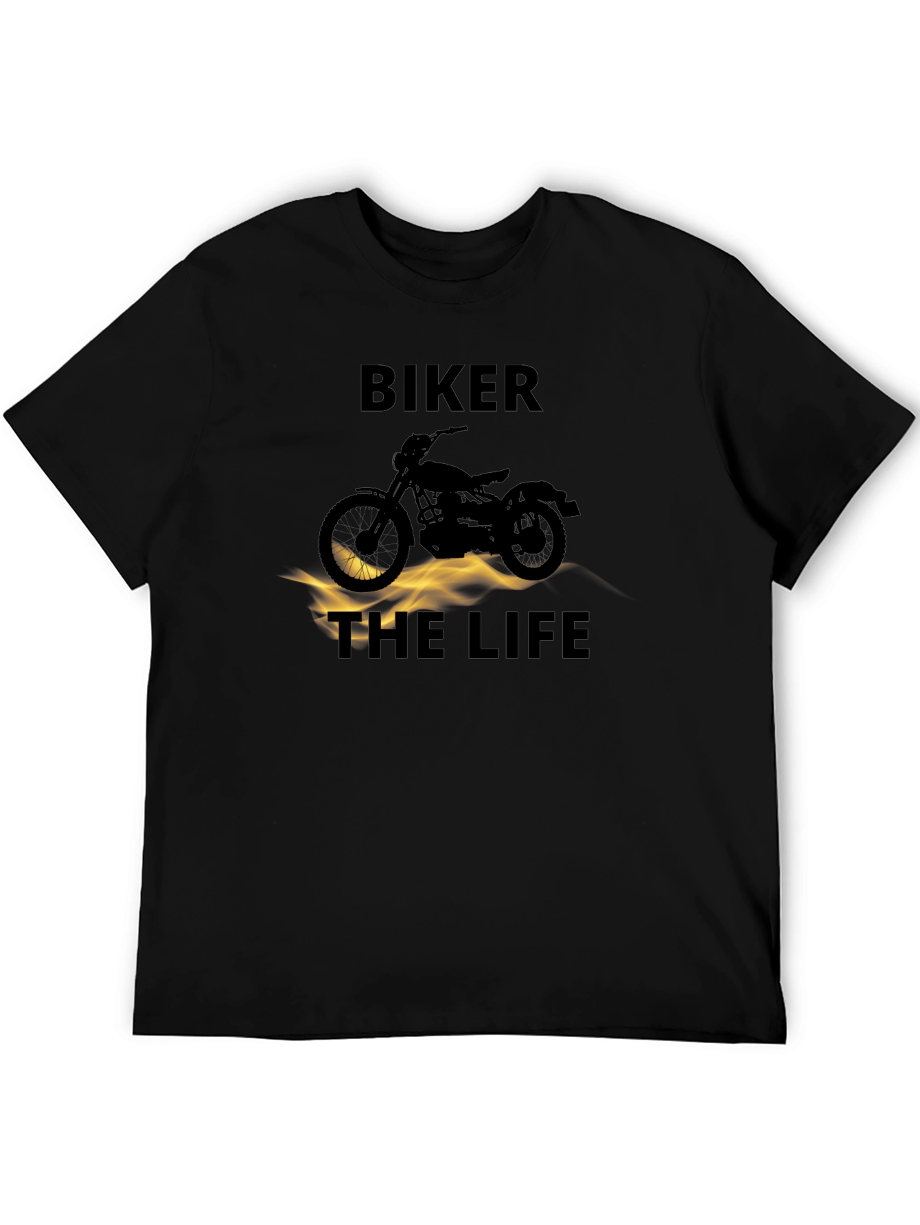 Biker The Life Black Graphic T-Shirt