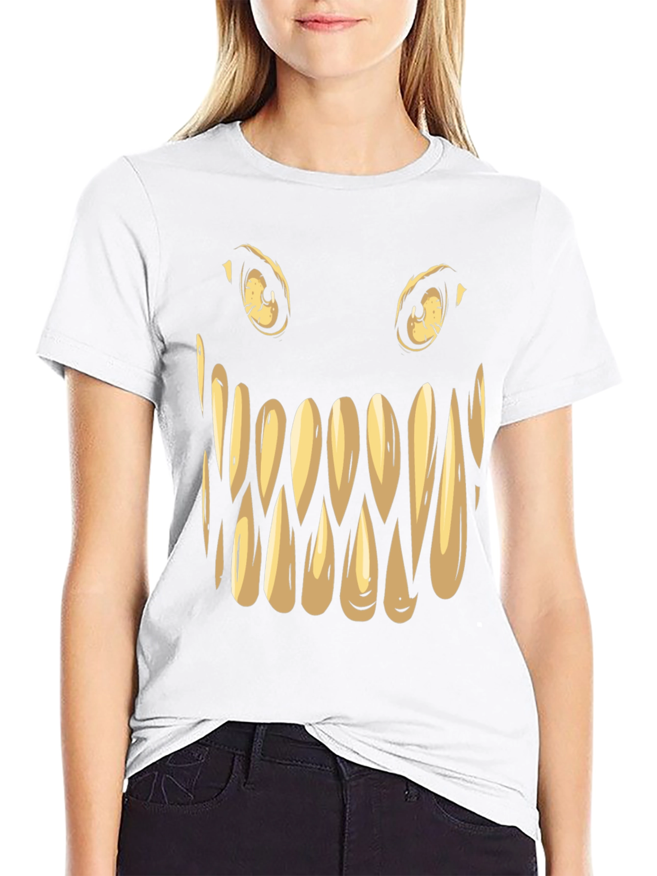 Monster Face Graphic Tee - Spooky Halloween Shirt