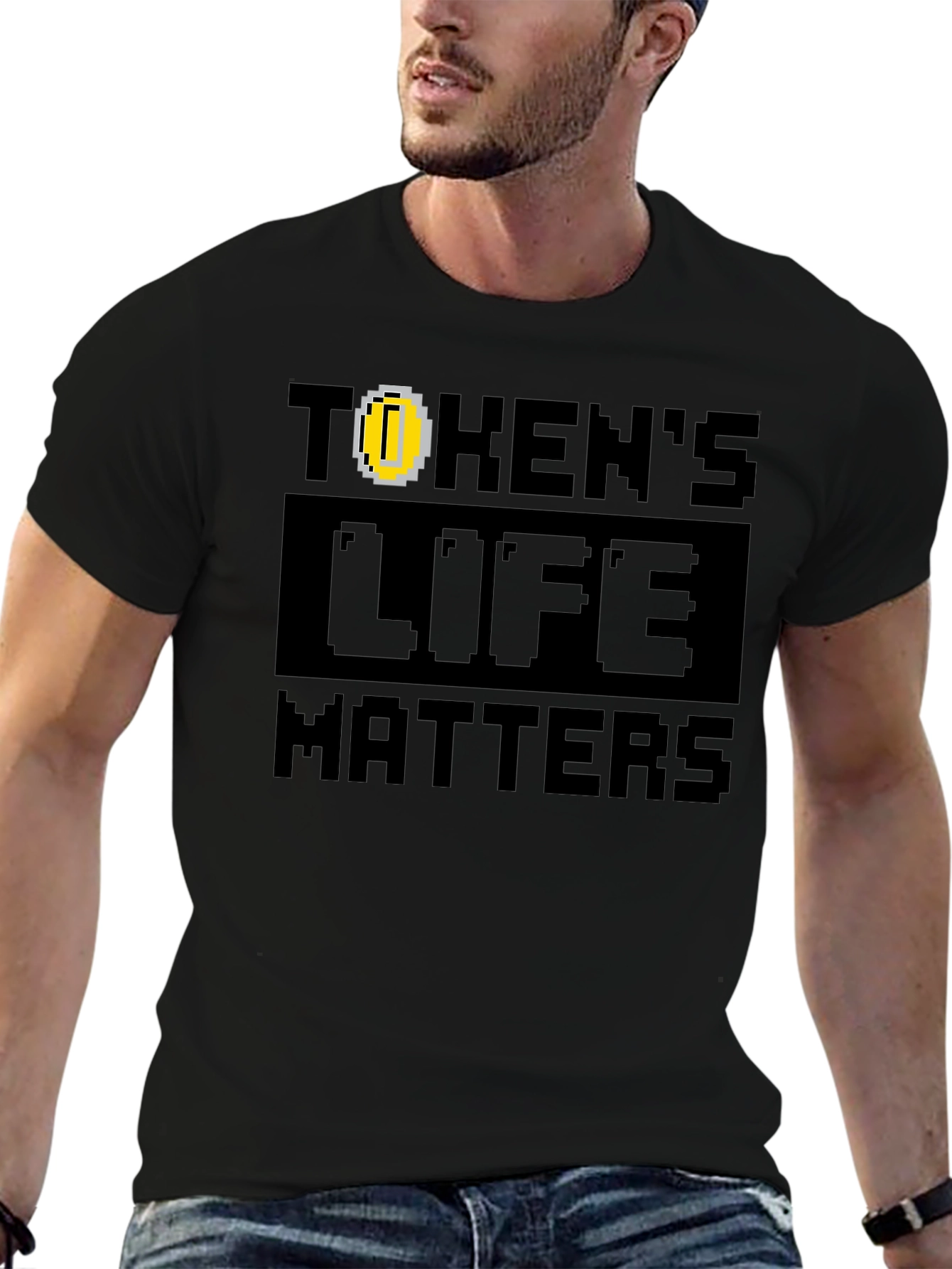 Tokens Life Matters Black T-Shirt - Gamer Style