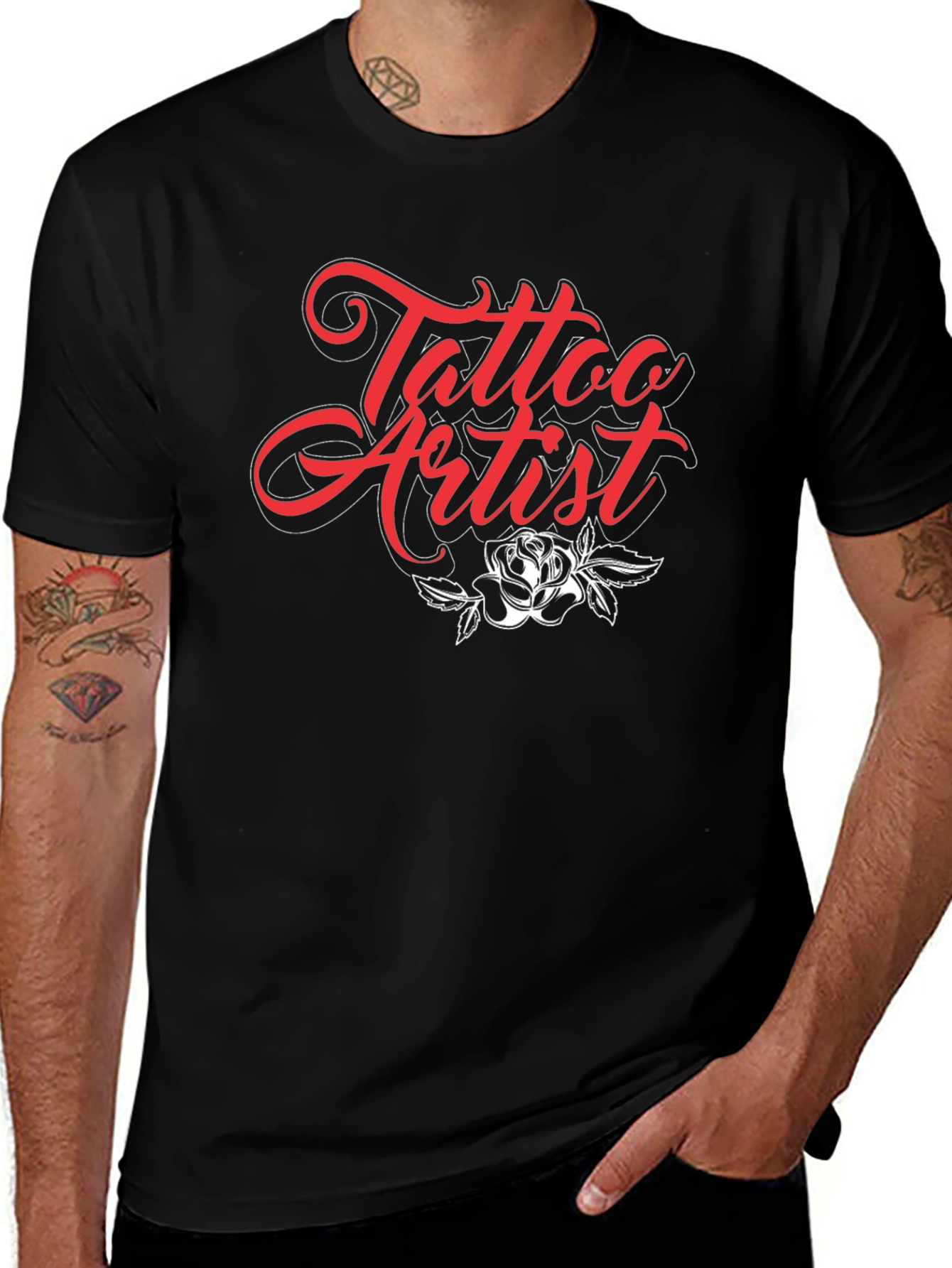 Tattoo Artist Graphic T-Shirt - Black Cotton Tee