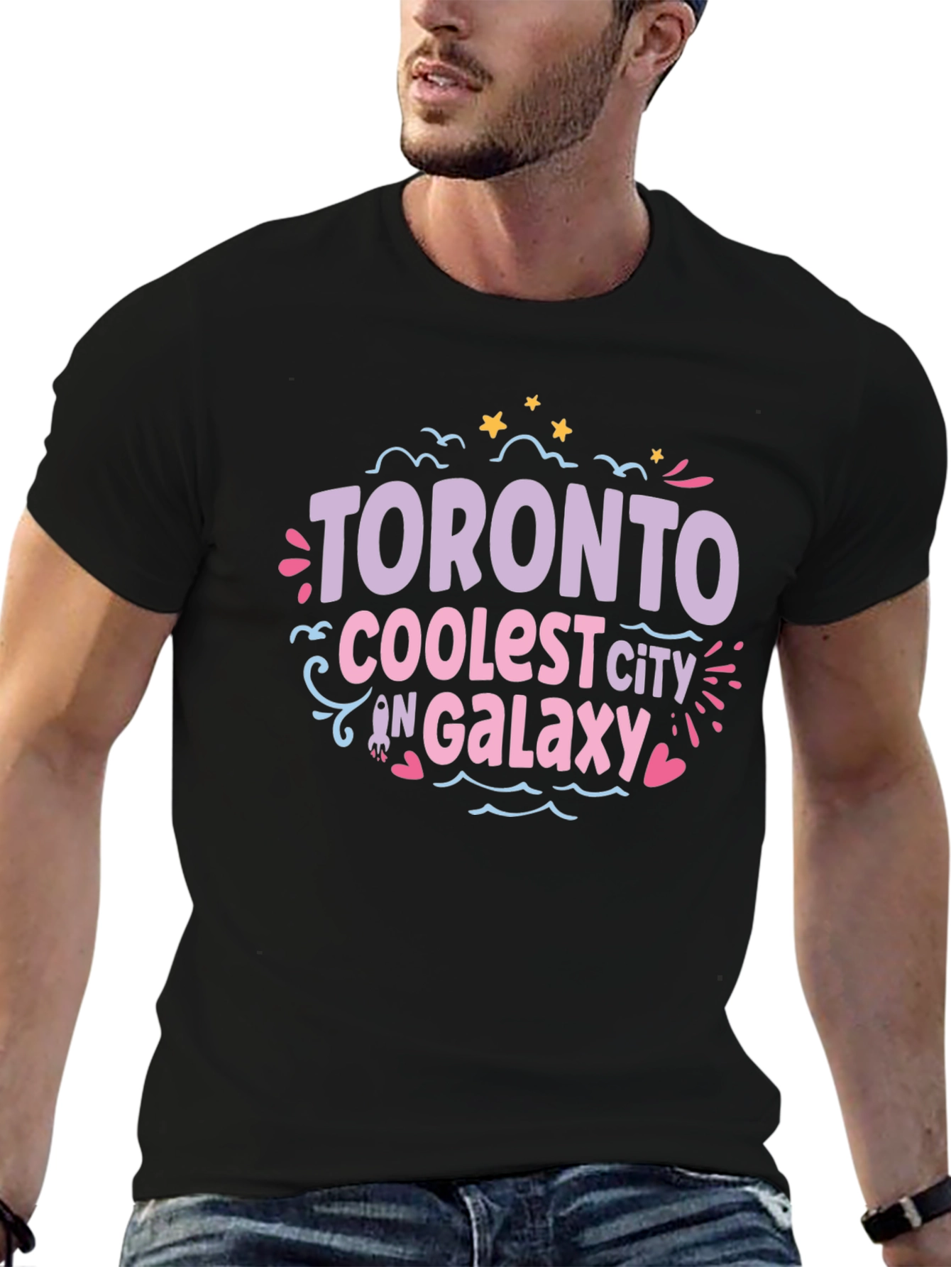 Toronto Coolest City in Galaxy Black T-Shirt
