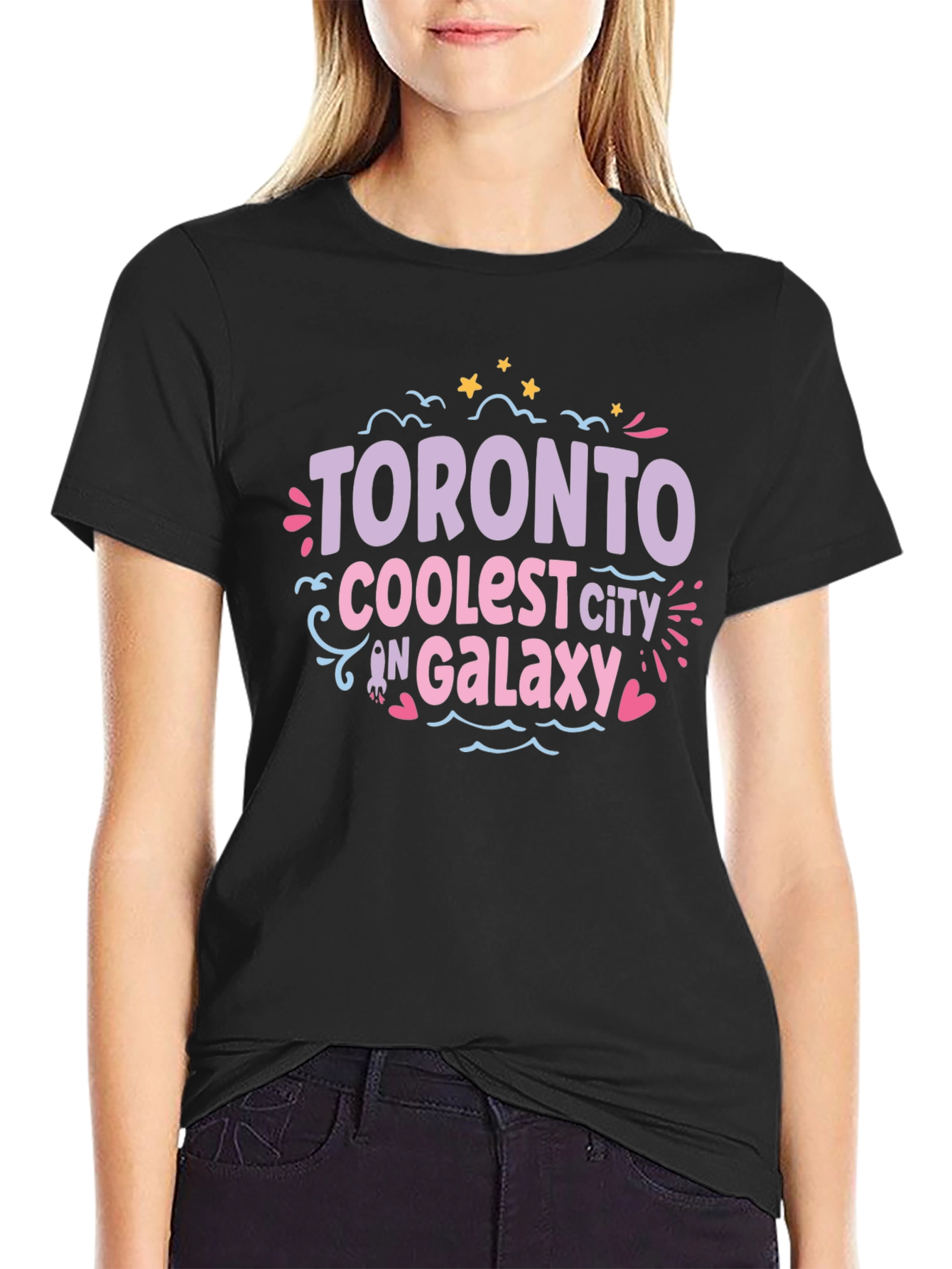 Toronto Coolest City in Galaxy Black T-Shirt