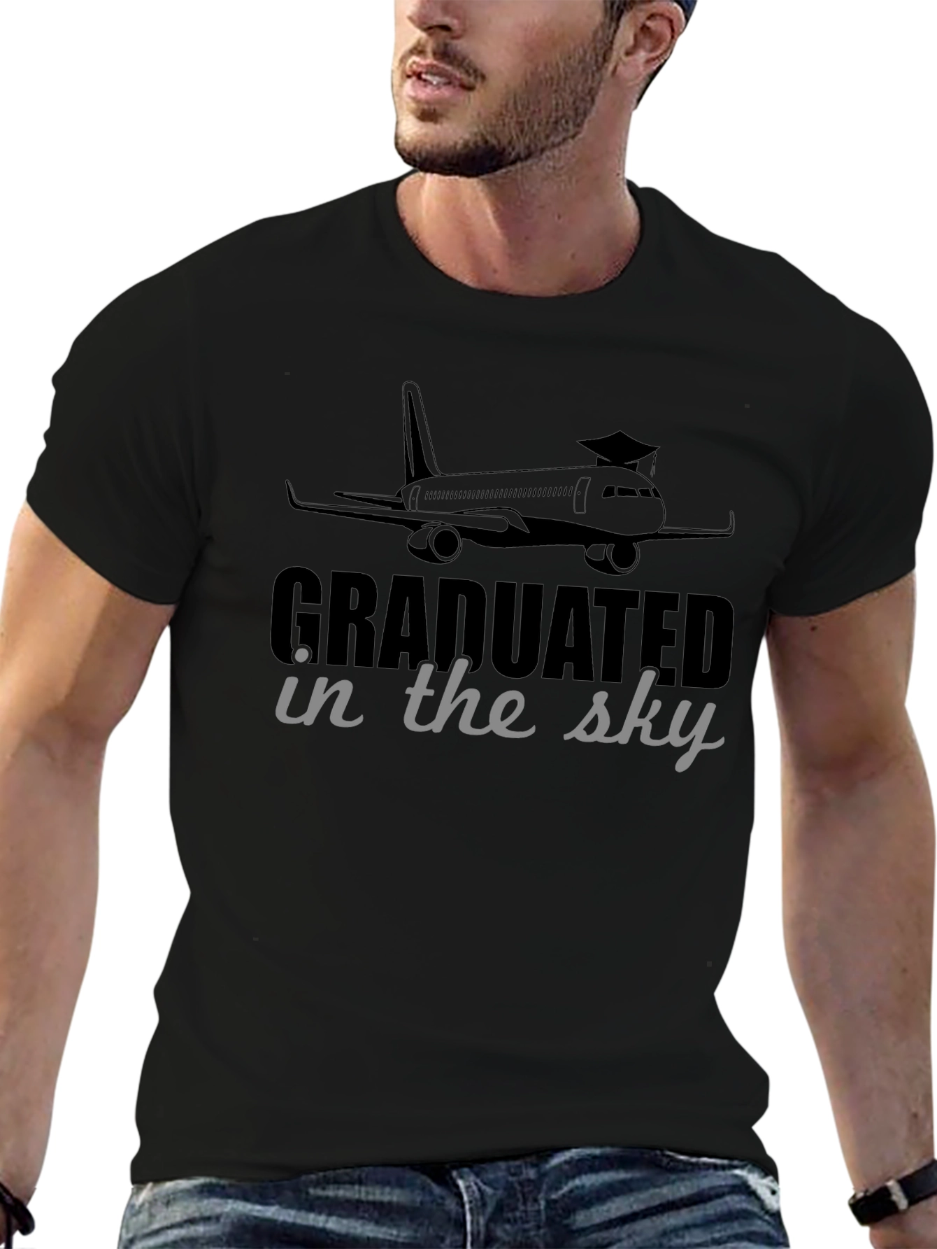 Graduated in the Sky T-Shirt - Aviation Graduation Tee