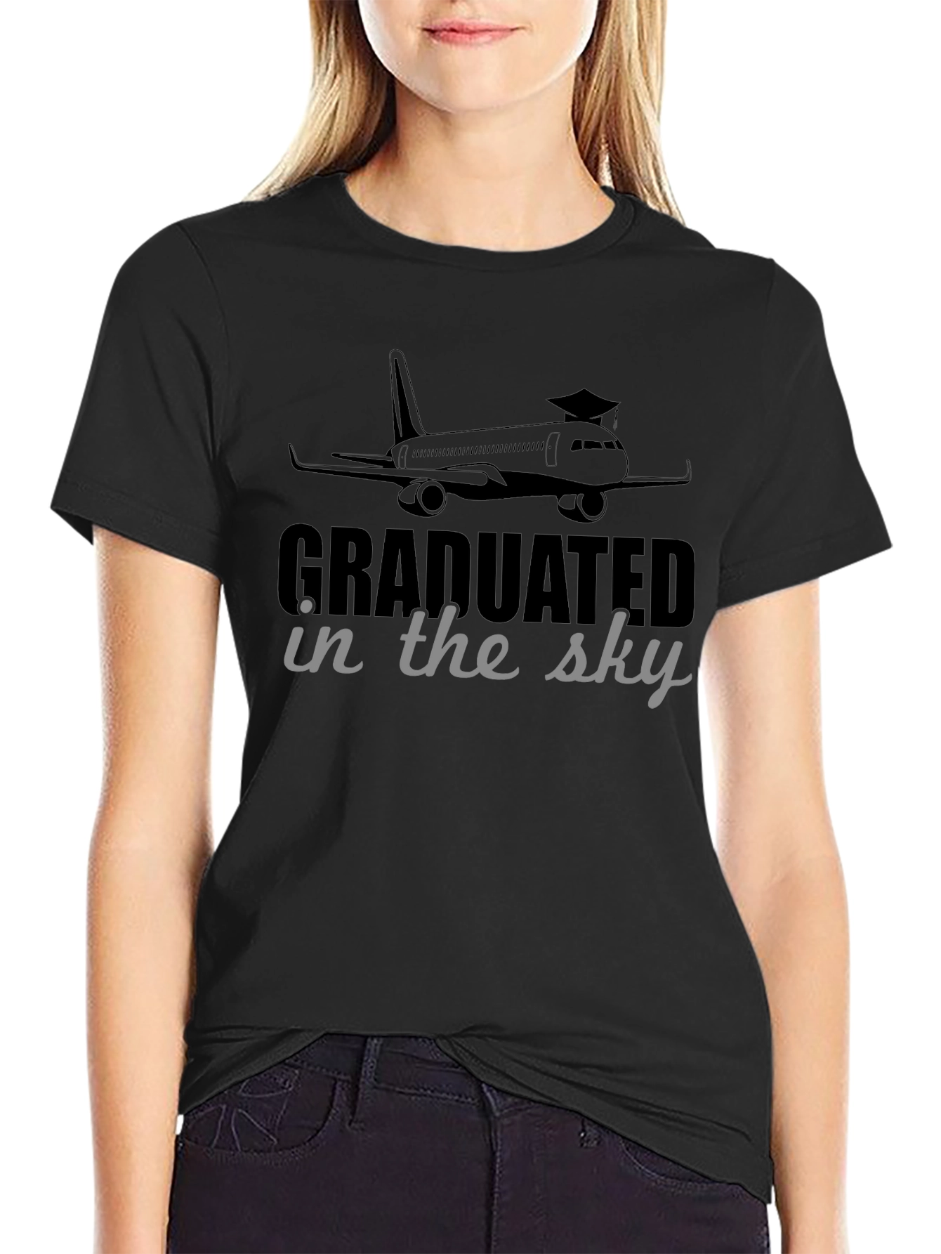 Graduated in the Sky T-Shirt - Aviation Graduation Tee