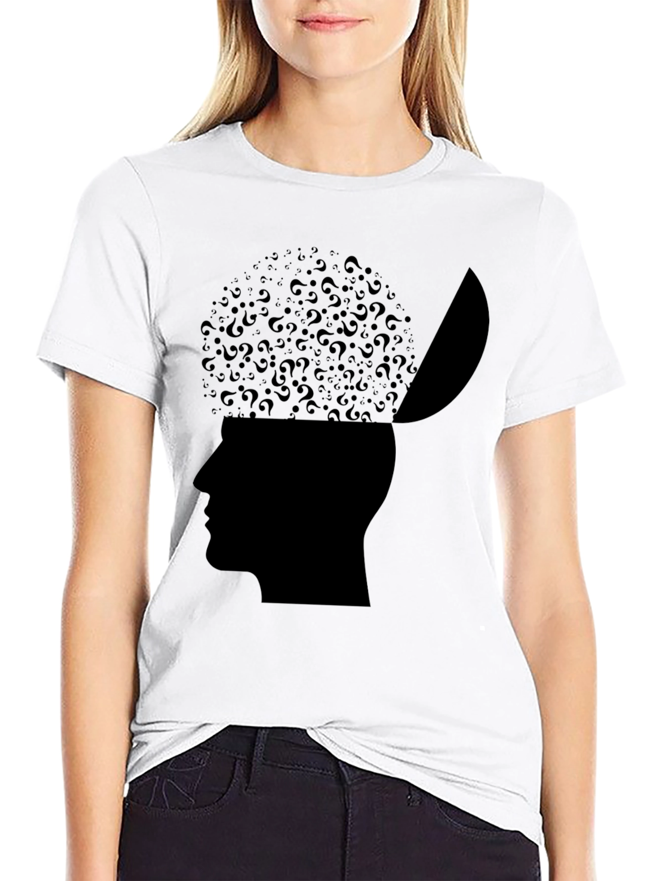 Introspective Question Mark Mind Graphic Tee