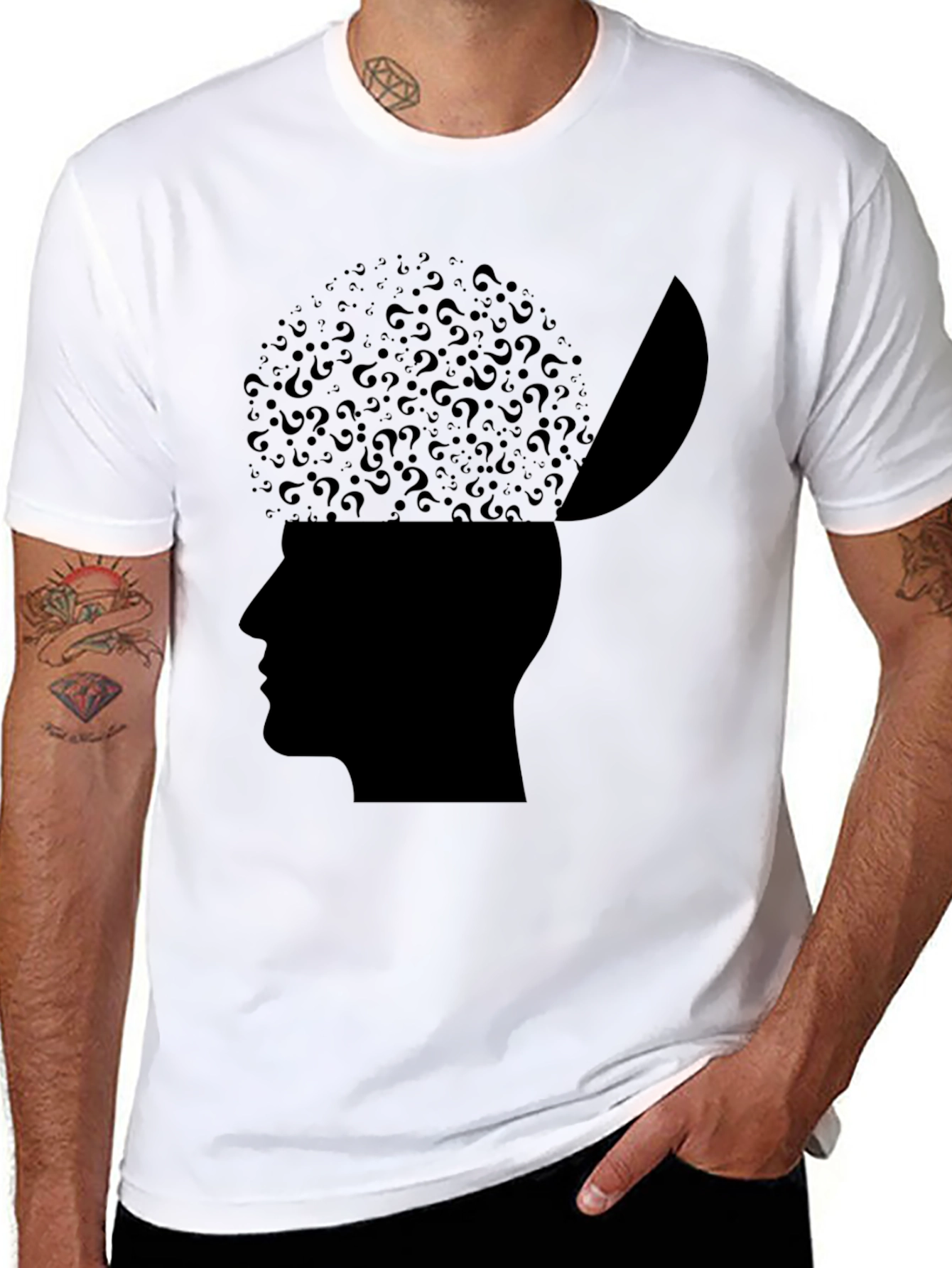 Introspective Question Mark Mind Graphic Tee