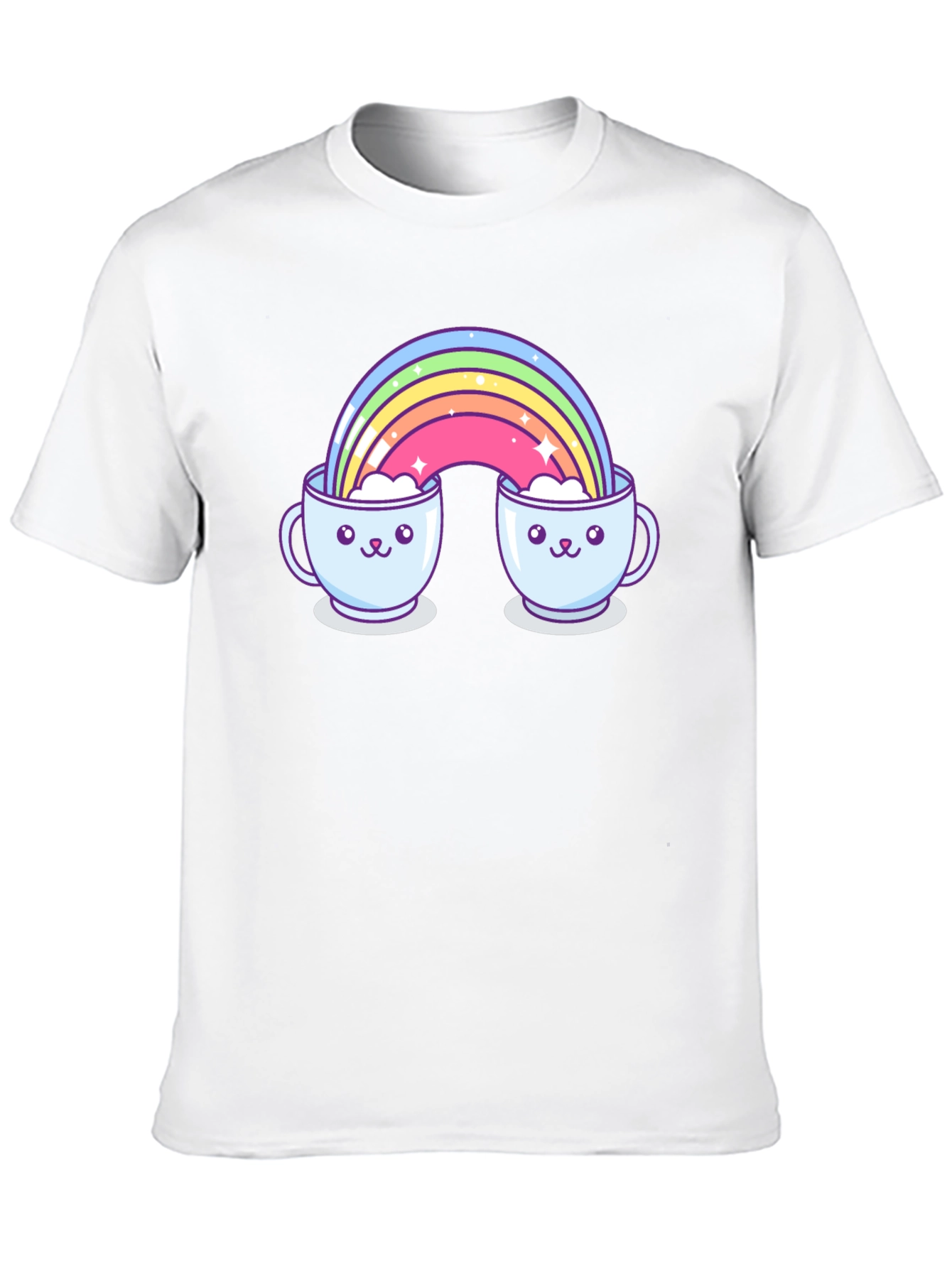Rainbow Coffee Mug Graphic Tee