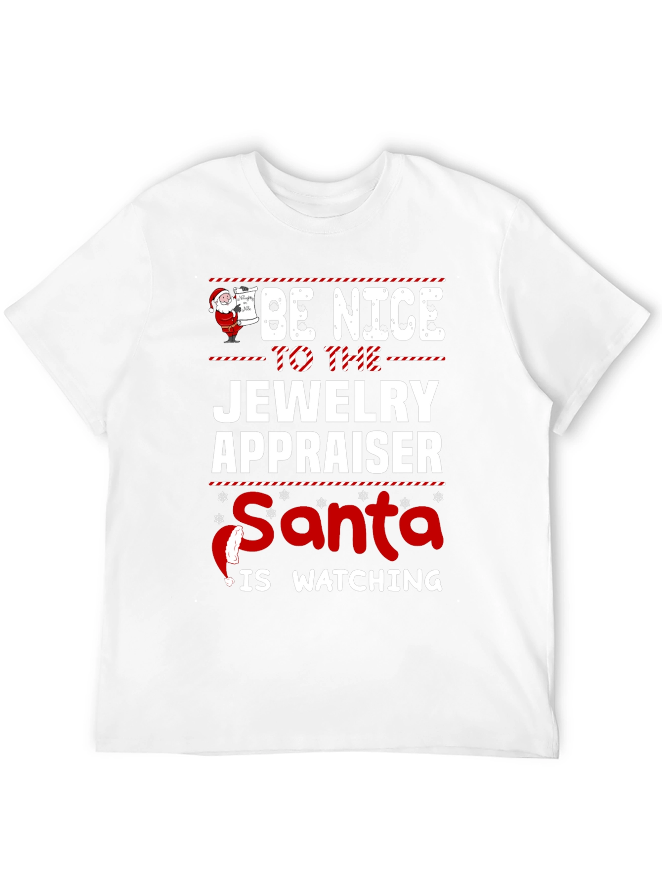 Funny Jewelry Appraiser Santa Christmas T-Shirt